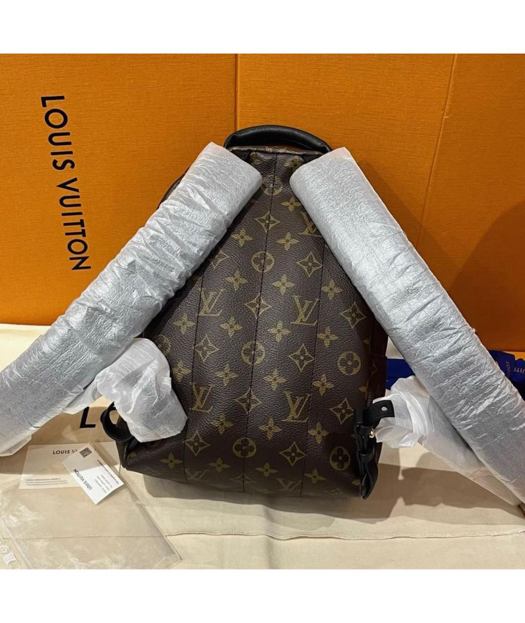 LOUIS VUITTON Коричневый кожаный рюкзак, фото 3