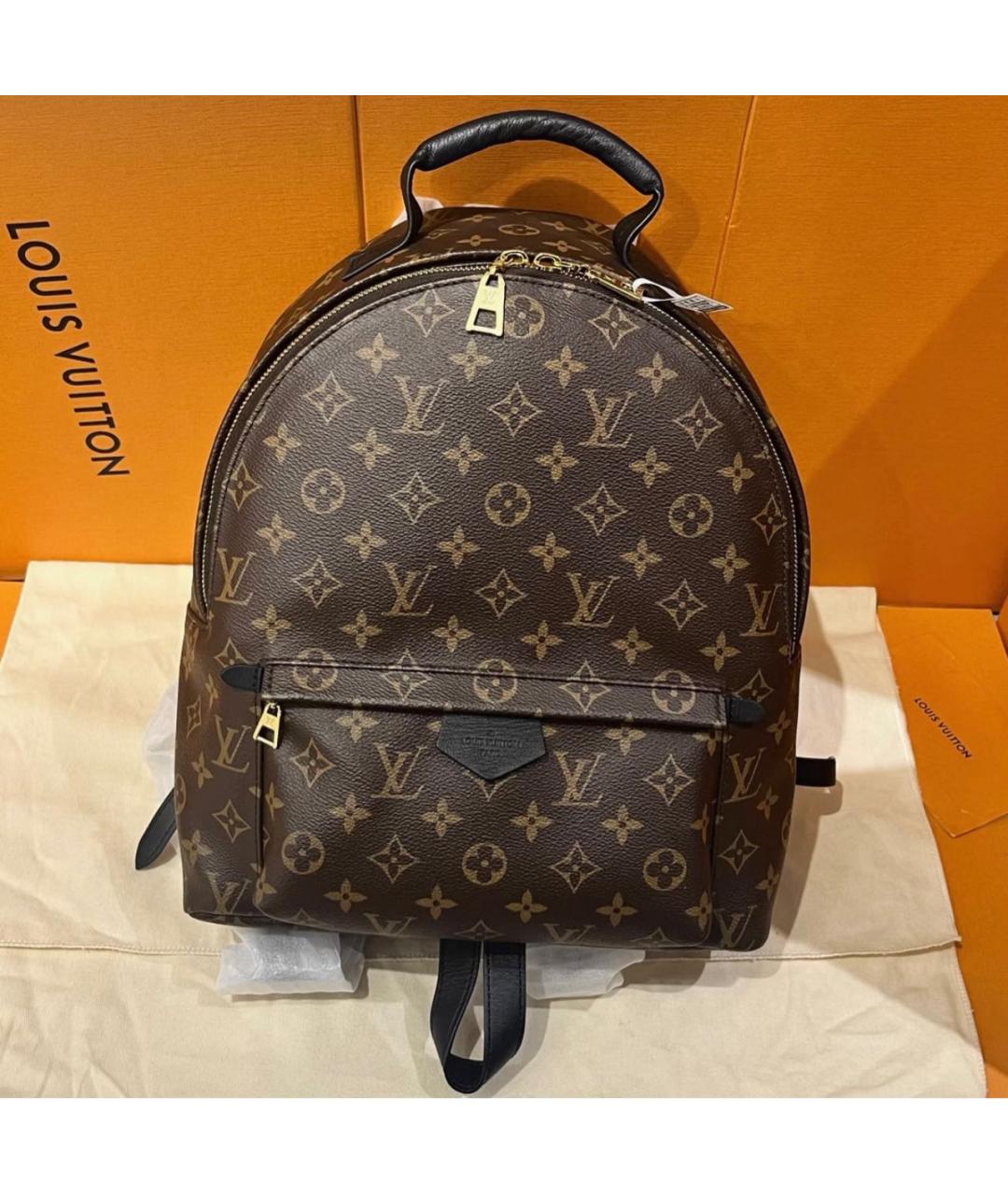 LOUIS VUITTON Коричневый кожаный рюкзак, фото 2