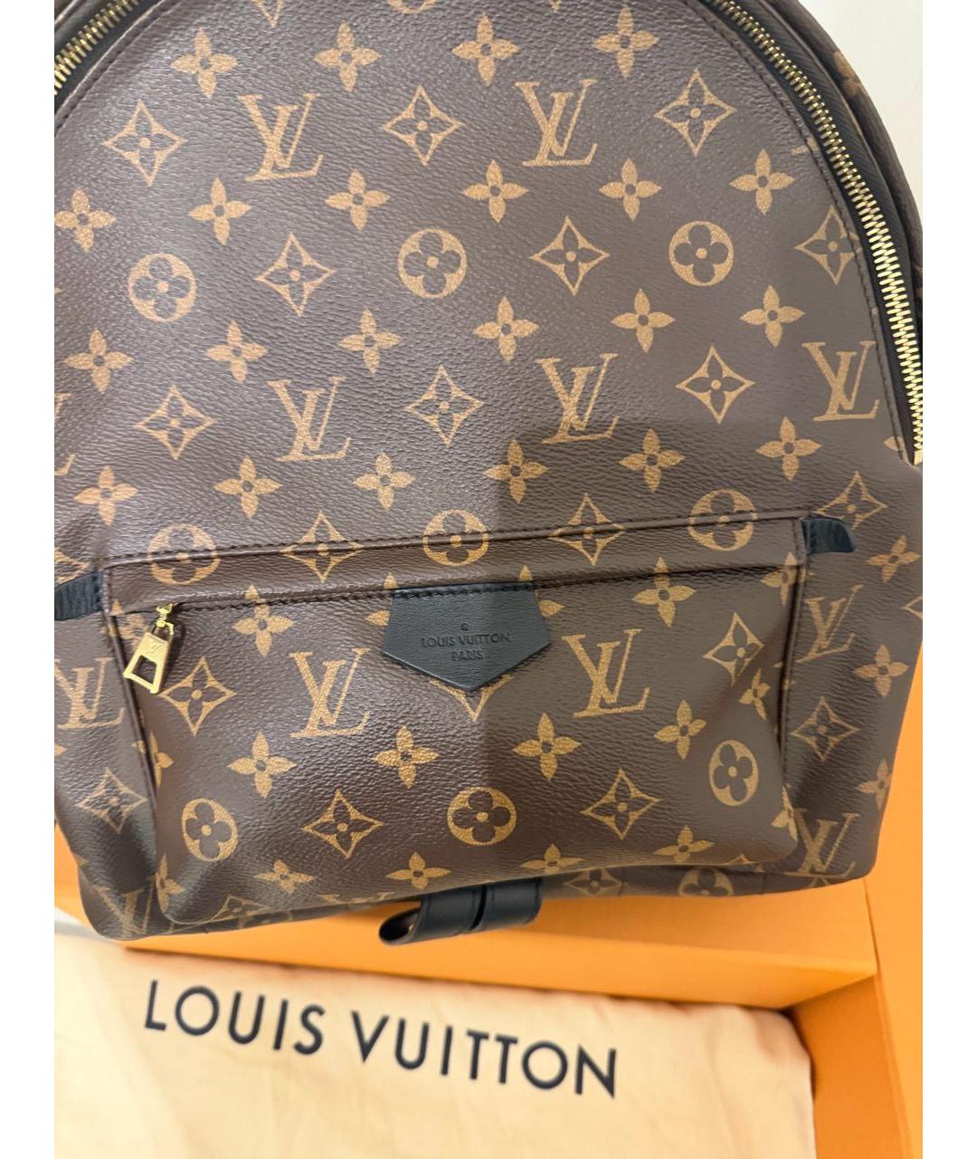 LOUIS VUITTON Коричневый кожаный рюкзак, фото 7
