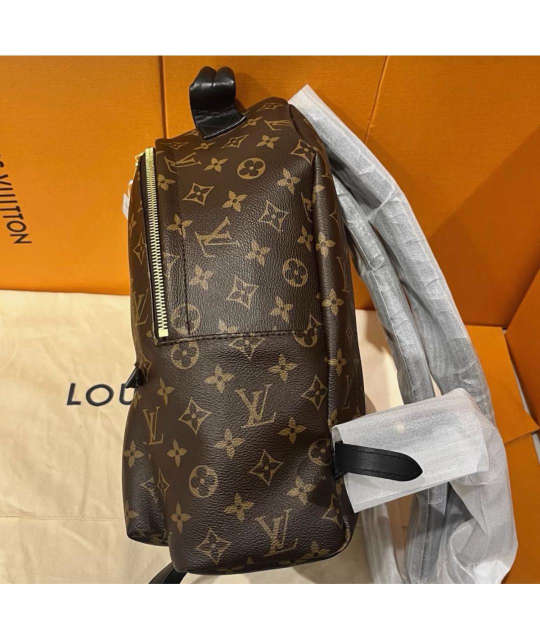 LOUIS VUITTON Коричневый кожаный рюкзак, фото 5