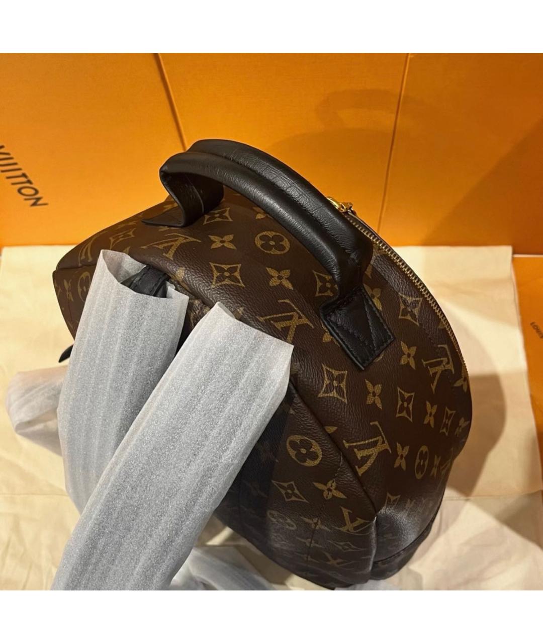 LOUIS VUITTON Коричневый кожаный рюкзак, фото 3