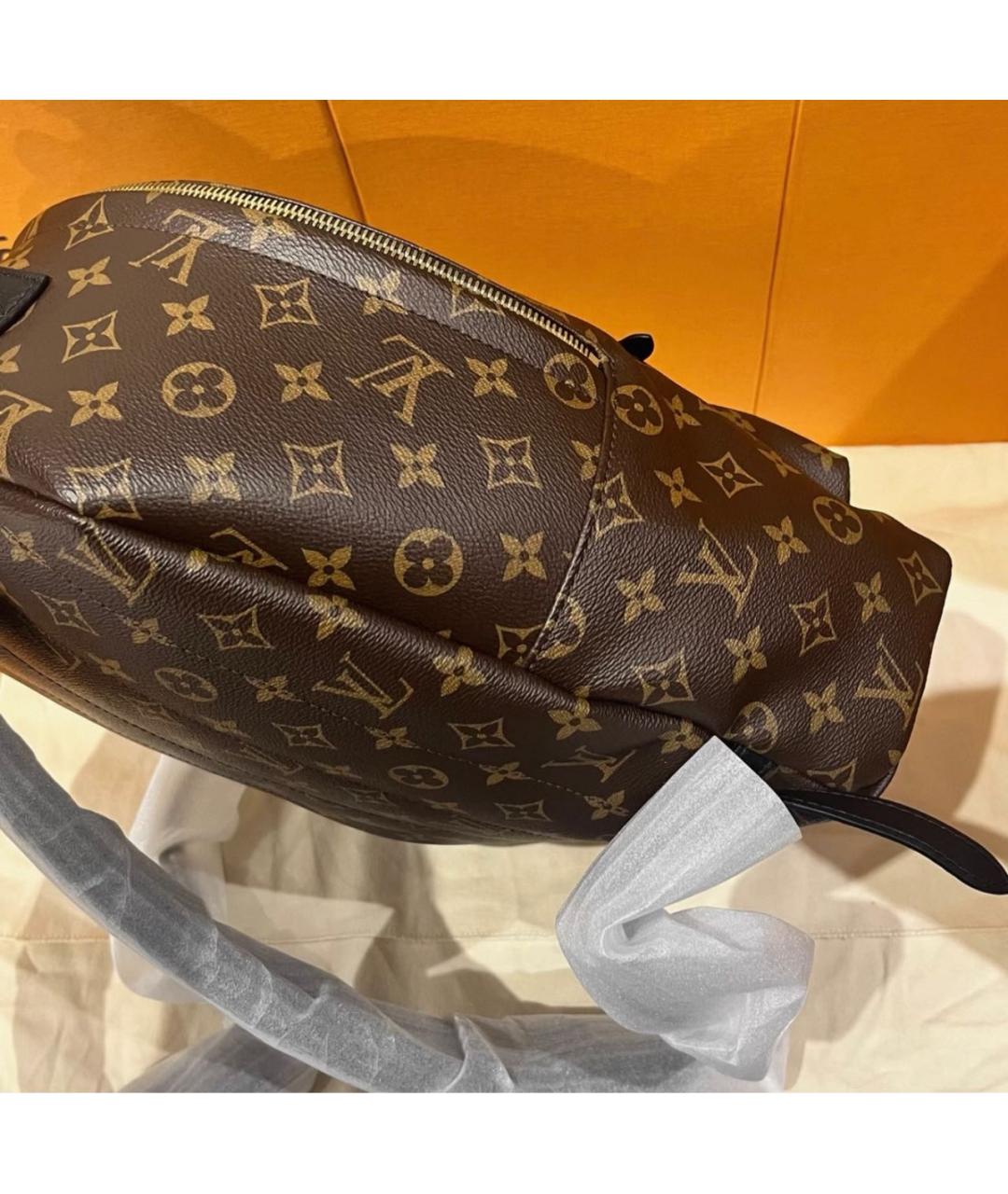 LOUIS VUITTON Коричневый кожаный рюкзак, фото 6