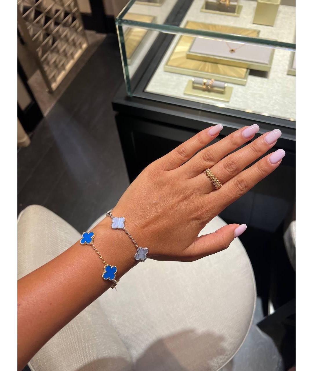 VAN CLEEF & ARPELS Синий браслет из желтого золота, фото 6
