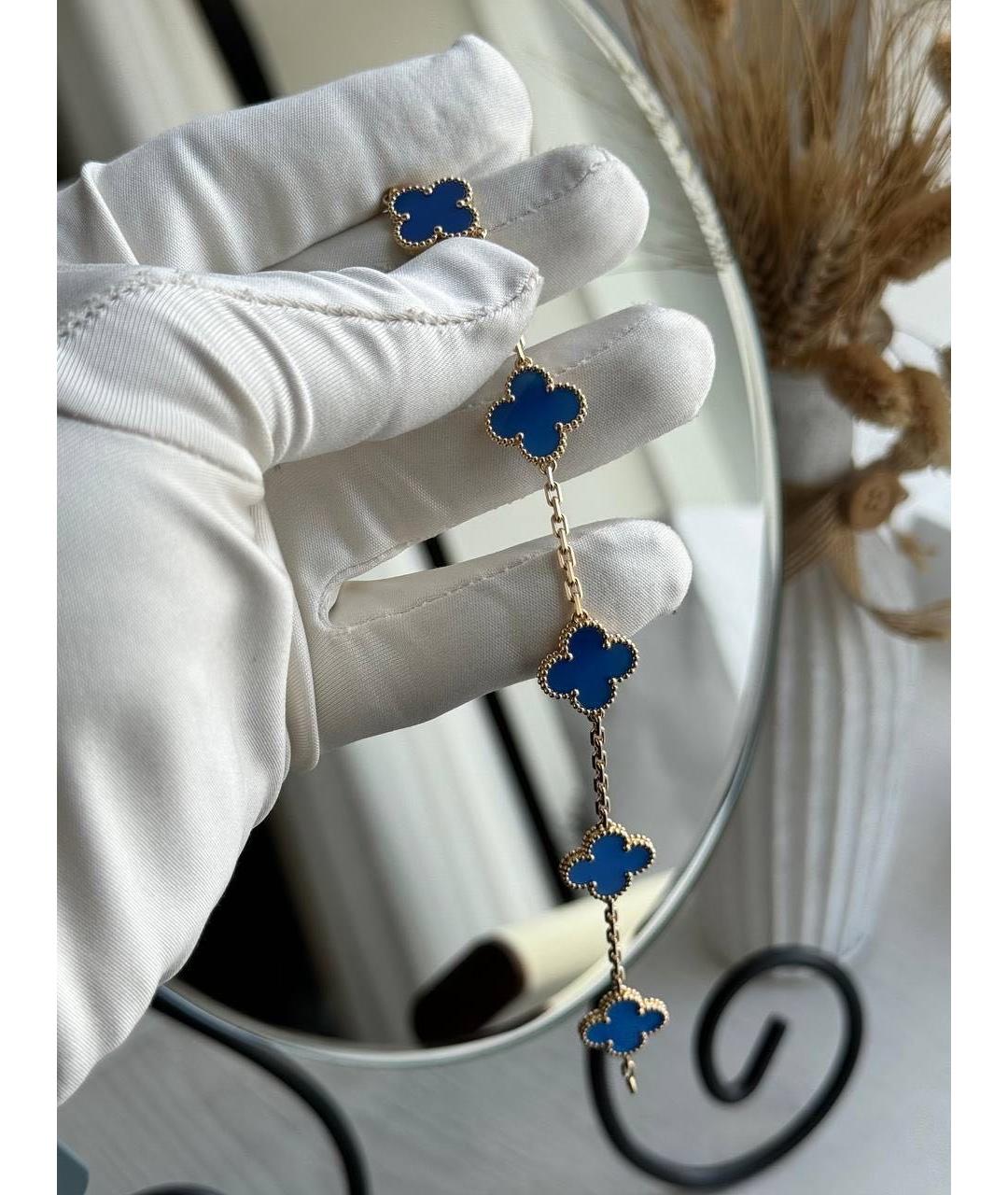 VAN CLEEF & ARPELS Синий браслет из желтого золота, фото 5