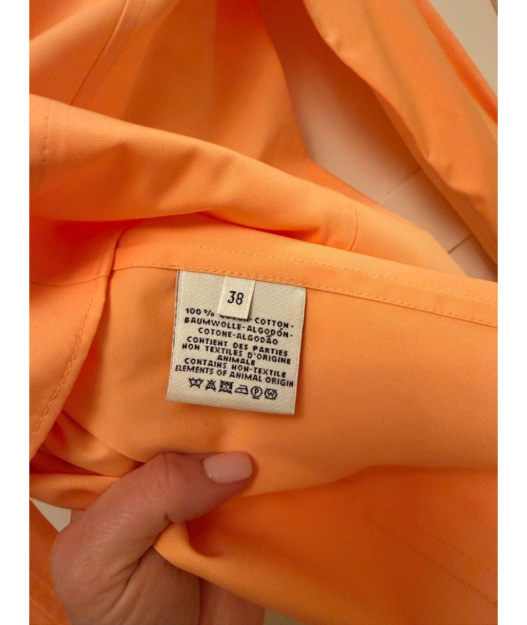 HERMES Оранжевая хлопковая рубашка, фото 5