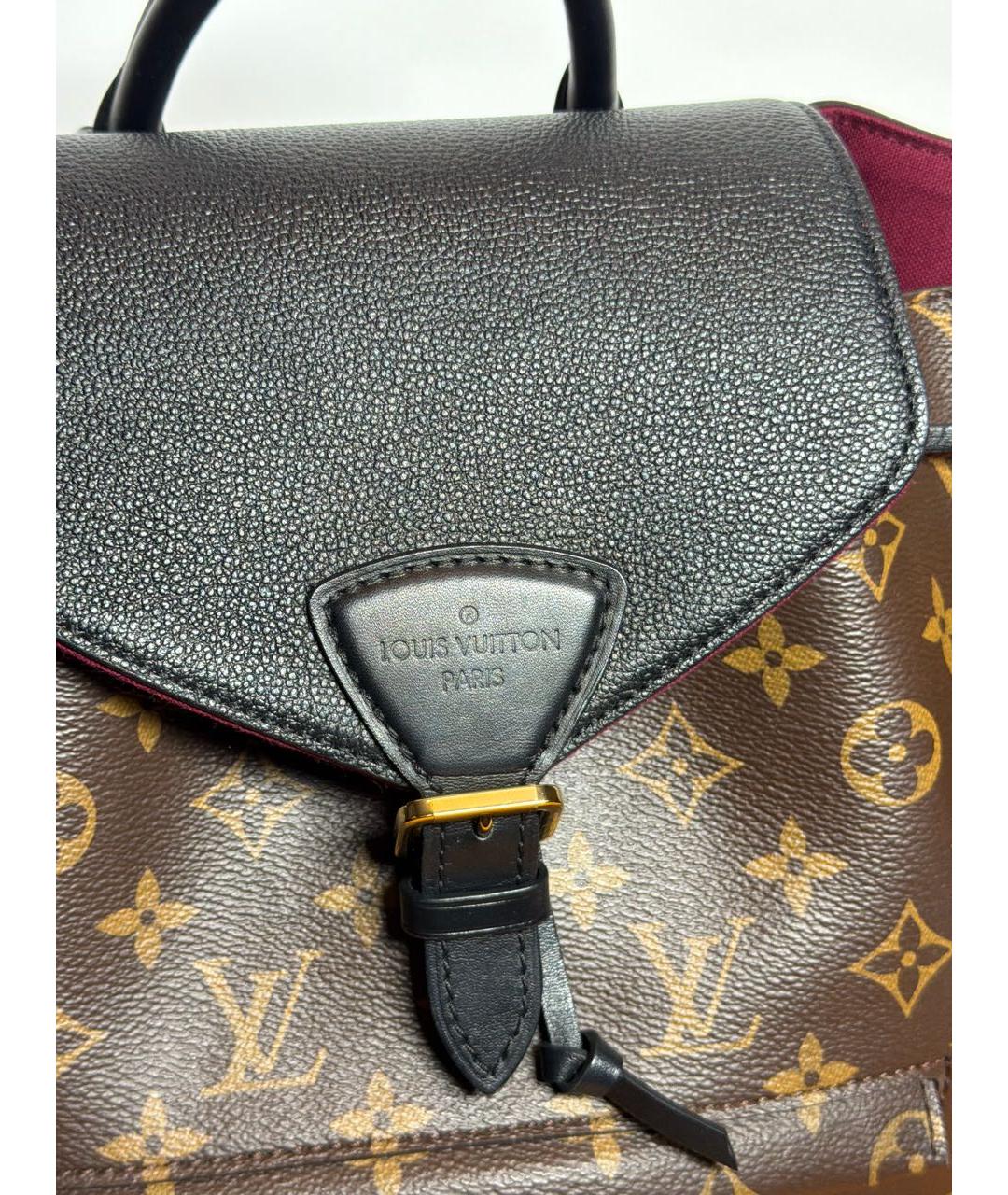 LOUIS VUITTON Коричневый кожаный рюкзак, фото 6