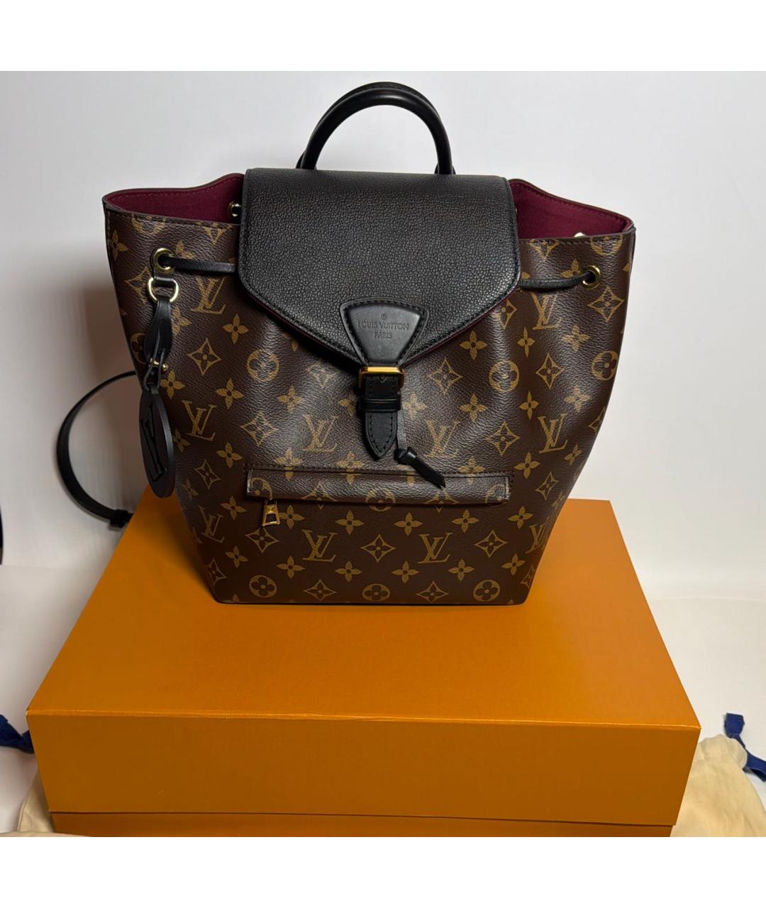 LOUIS VUITTON Коричневый кожаный рюкзак, фото 2