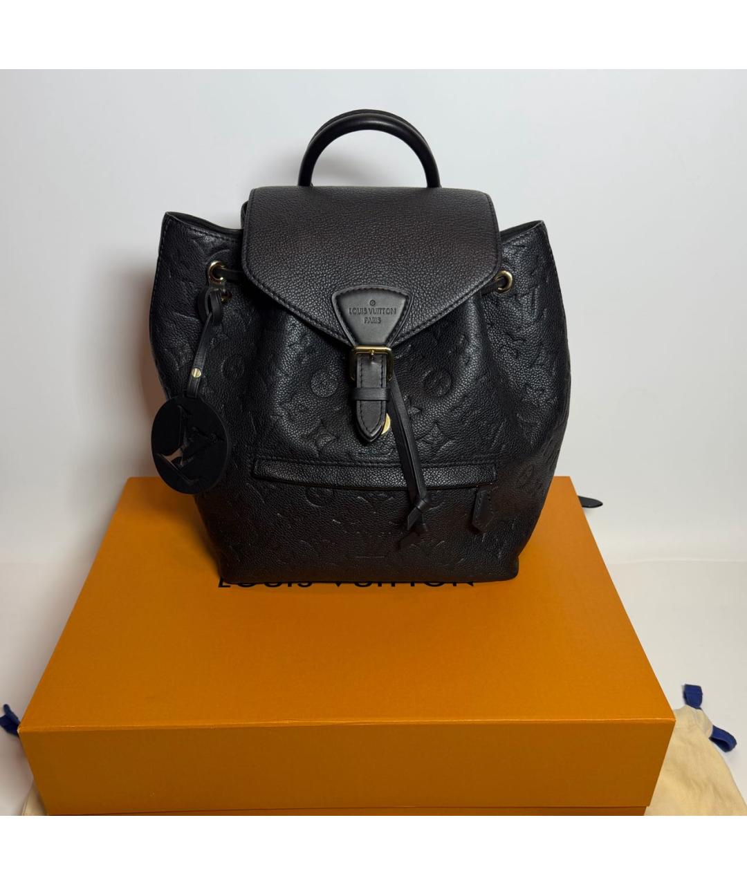 LOUIS VUITTON Черный кожаный рюкзак, фото 2