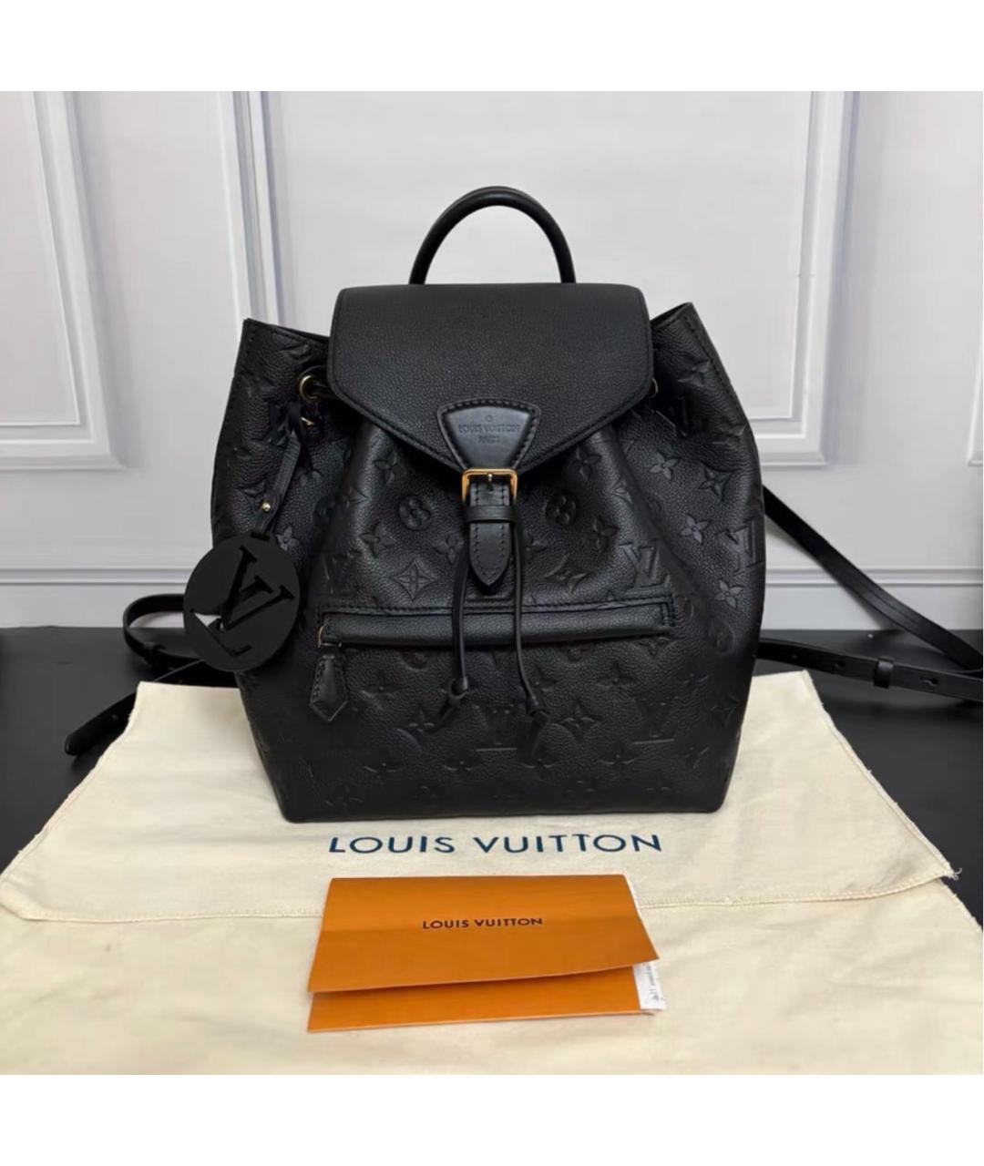 LOUIS VUITTON Черный кожаный рюкзак, фото 4