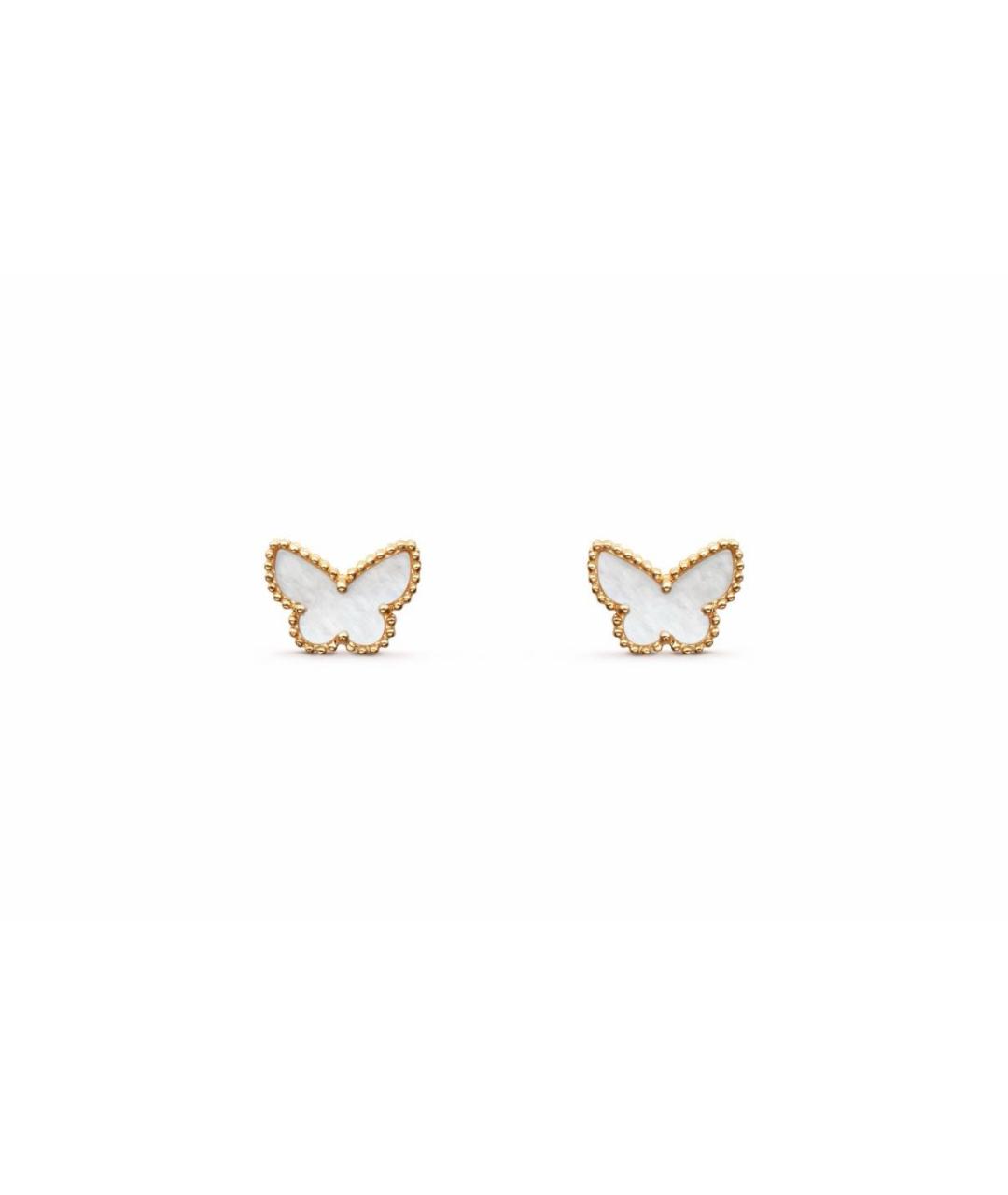 VAN CLEEF & ARPELS Белые серьги из желтого золота, фото 1