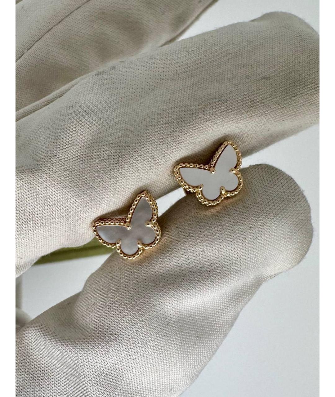 VAN CLEEF & ARPELS Белые серьги из желтого золота, фото 3