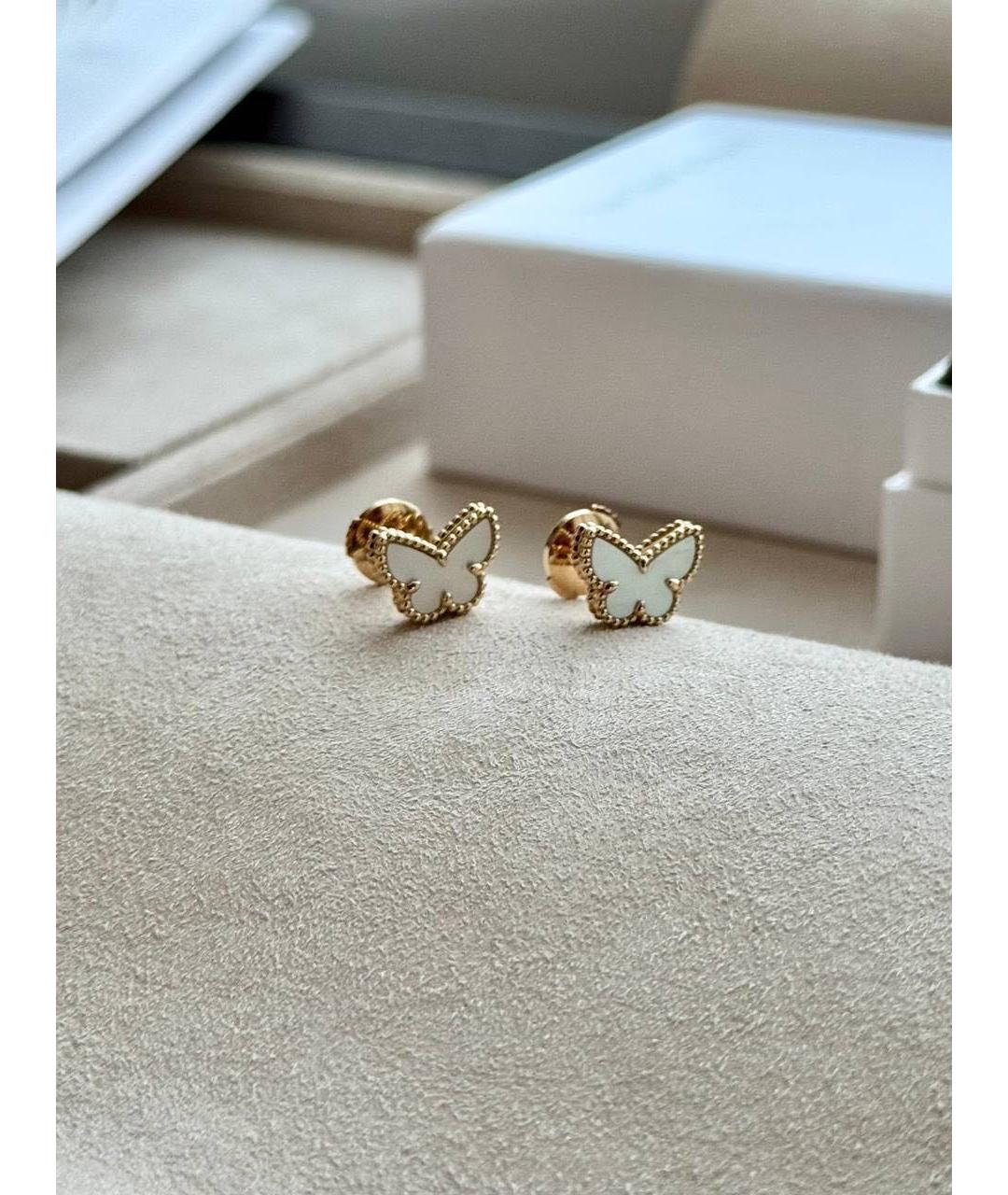 VAN CLEEF & ARPELS Белые серьги из желтого золота, фото 6