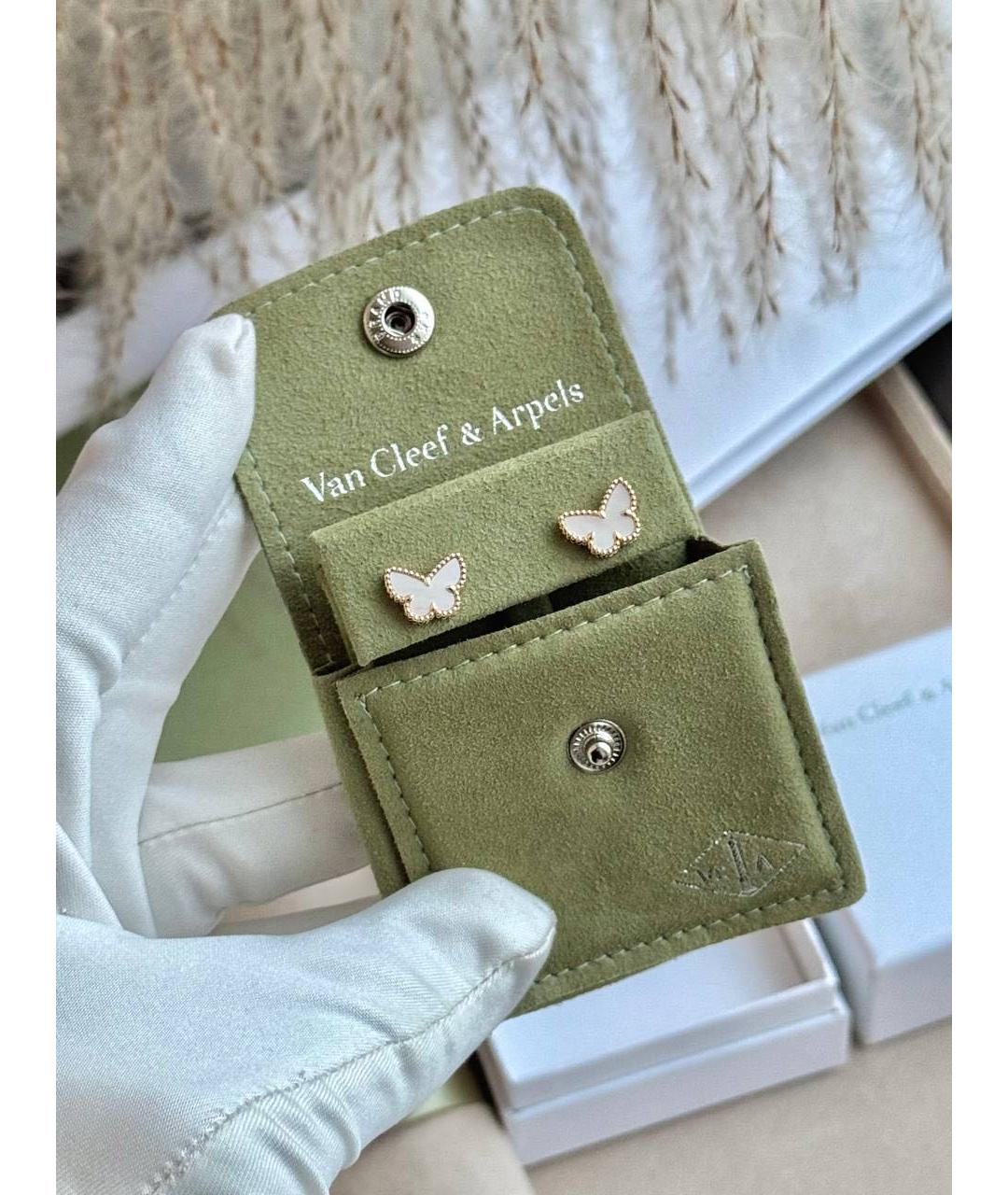 VAN CLEEF & ARPELS Белые серьги из желтого золота, фото 2