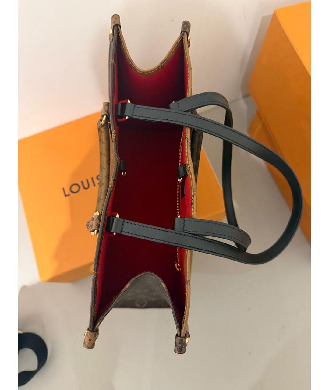 LOUIS VUITTON Коричневая сумка тоут, фото 5