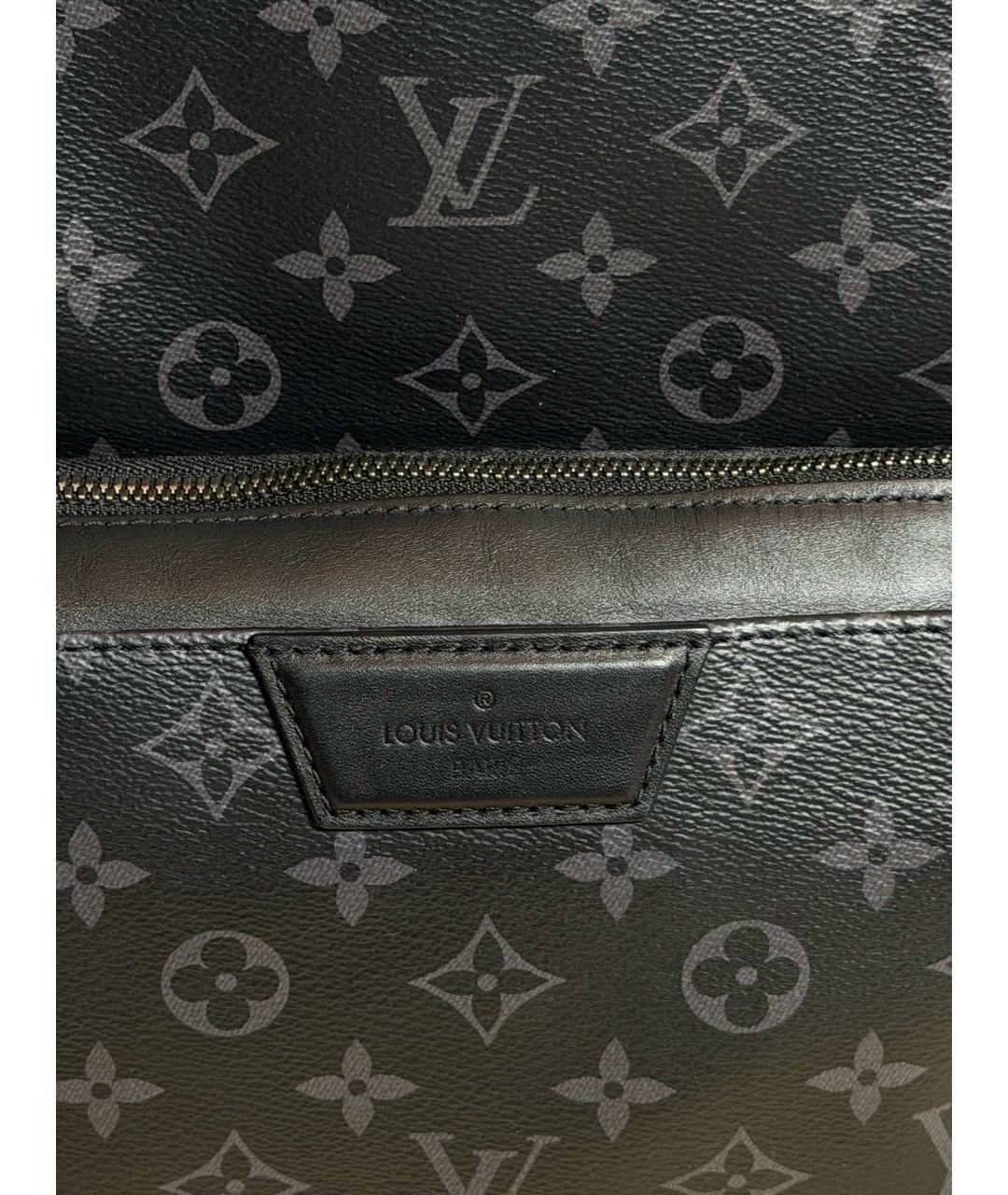 LOUIS VUITTON Черный кожаный рюкзак, фото 5