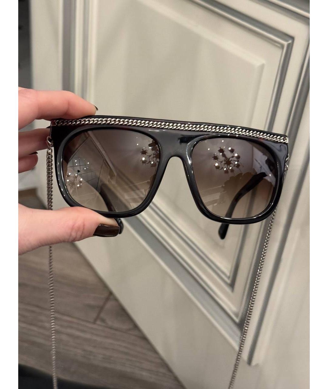 STELLA MCCARTNEY Коричневые пластиковые солнцезащитные очки, фото 3