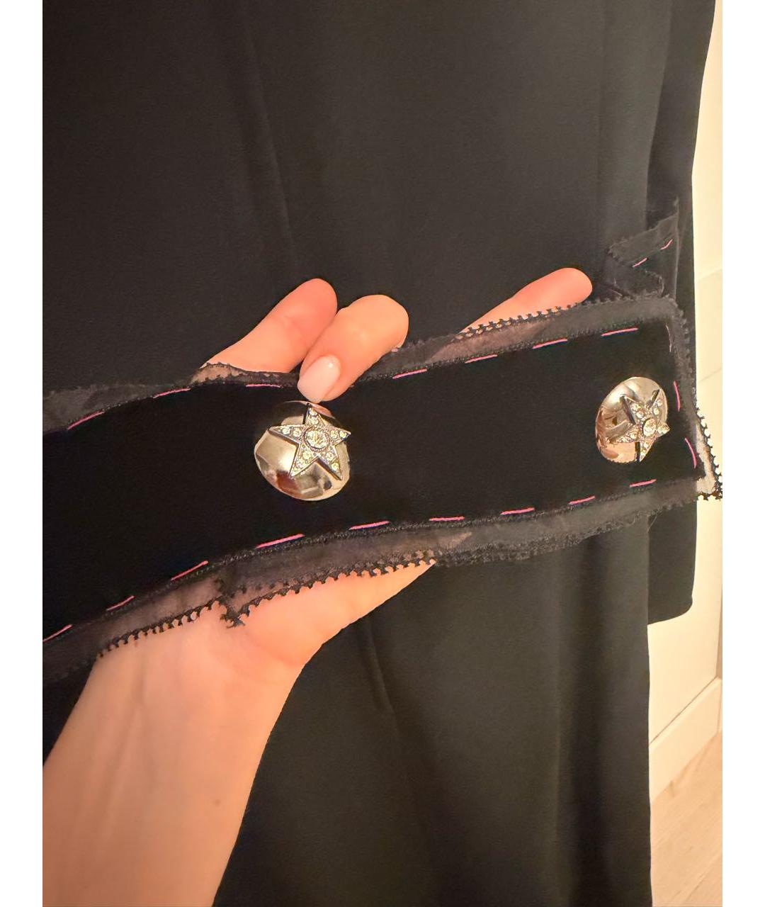 DOLCE&GABBANA Черное полиэстеровое коктейльное платье, фото 3