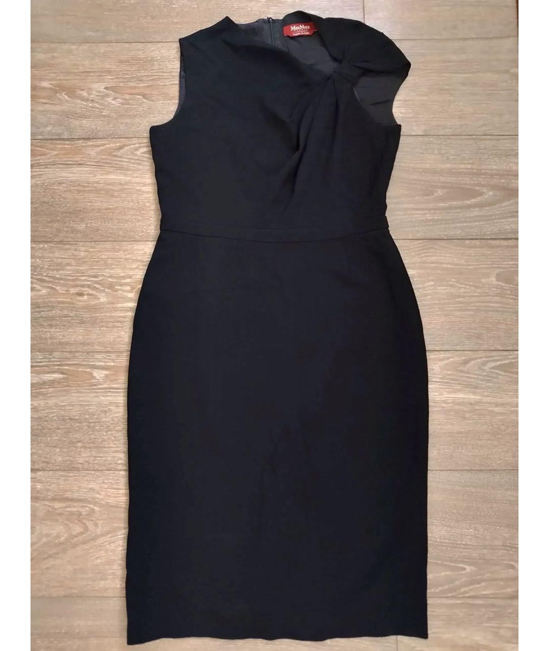 MAX MARA STUDIO Черное вискозное коктейльное платье, фото 8