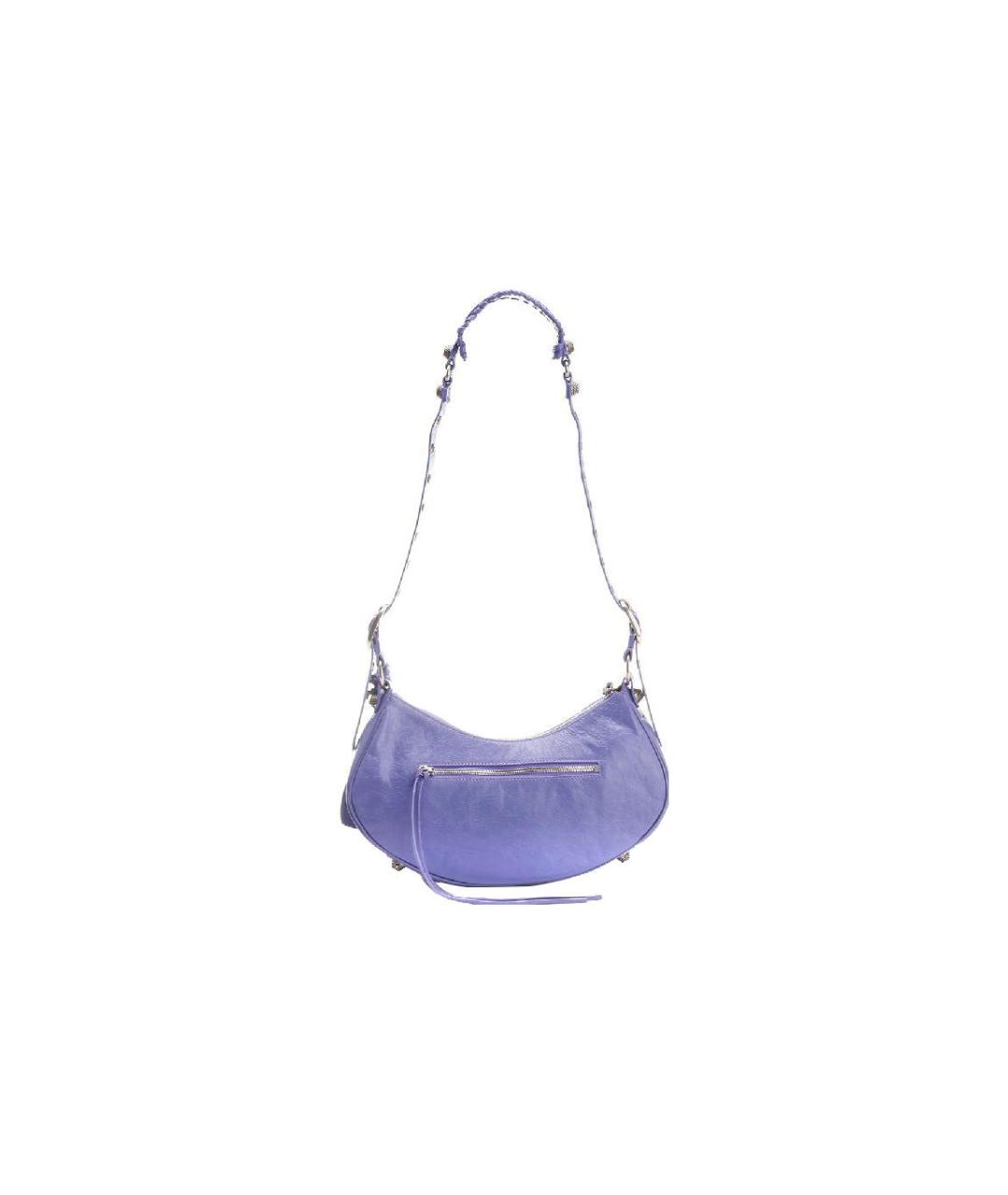 BALENCIAGA Фиолетовая кожаная сумка через плечо, фото 4