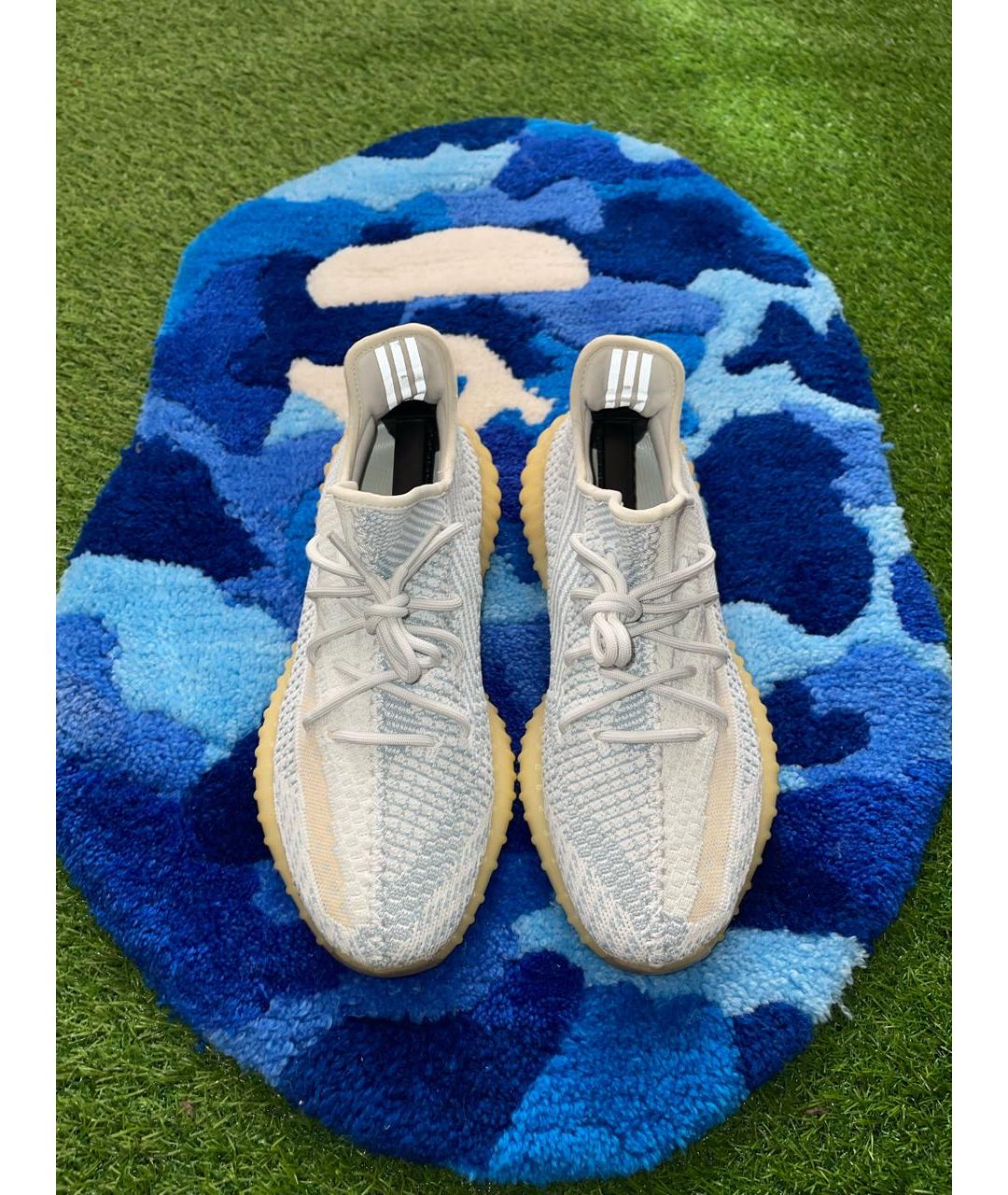 ADIDAS YEEZY Голубые текстильные низкие кроссовки / кеды, фото 3