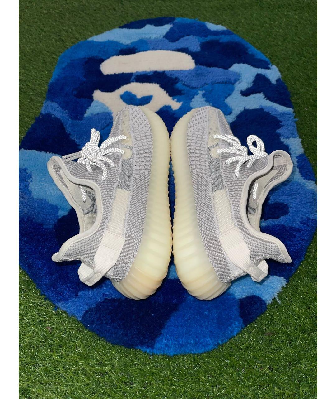ADIDAS YEEZY Серые текстильные низкие кроссовки / кеды, фото 5