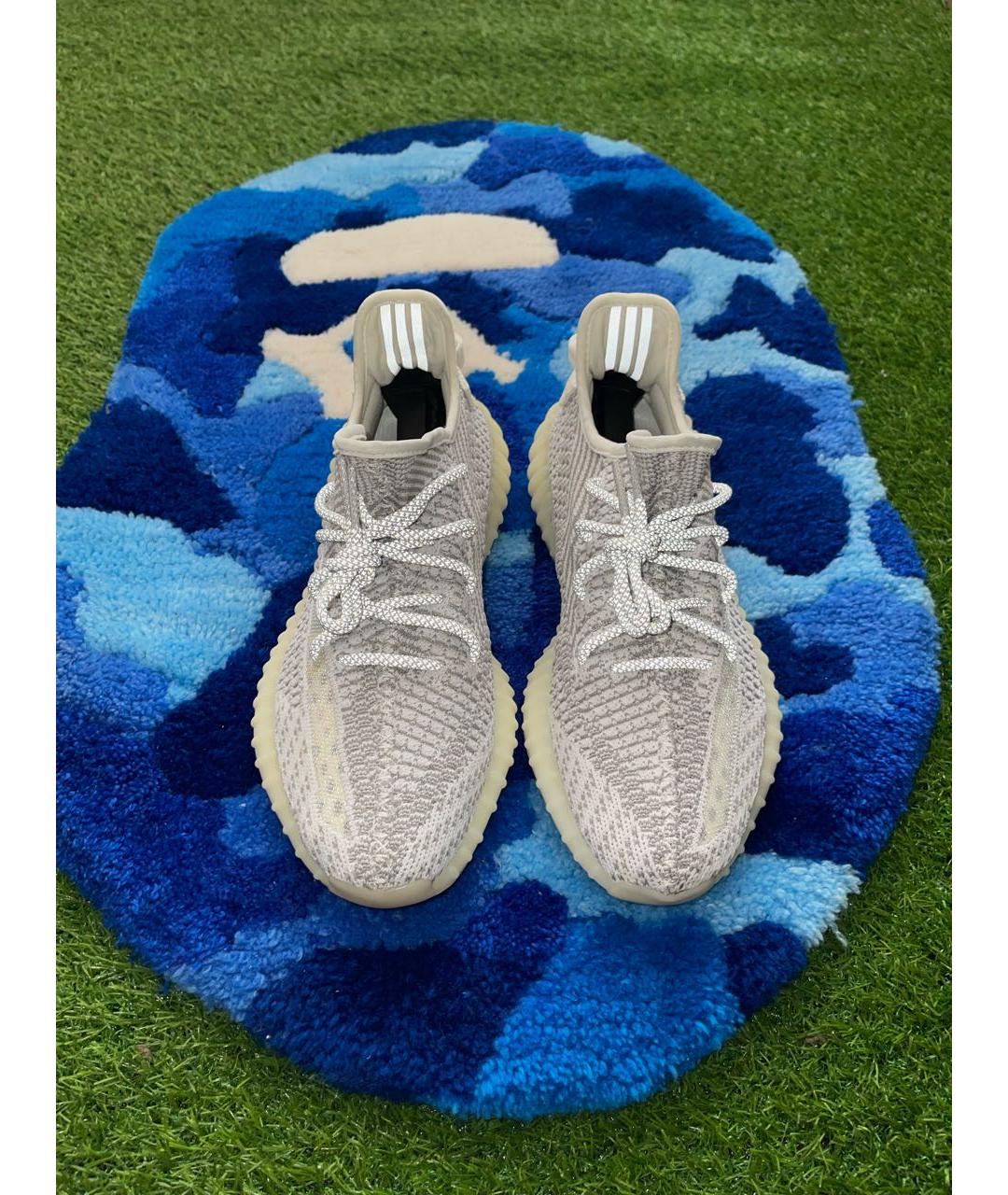 ADIDAS YEEZY Серые текстильные низкие кроссовки / кеды, фото 3