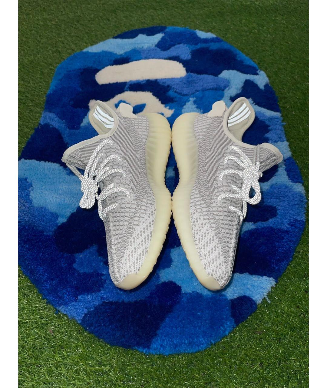 ADIDAS YEEZY Серые текстильные низкие кроссовки / кеды, фото 4