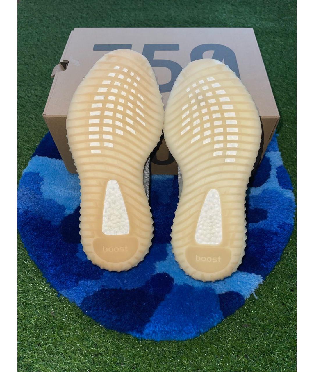 ADIDAS YEEZY Серые текстильные низкие кроссовки / кеды, фото 6