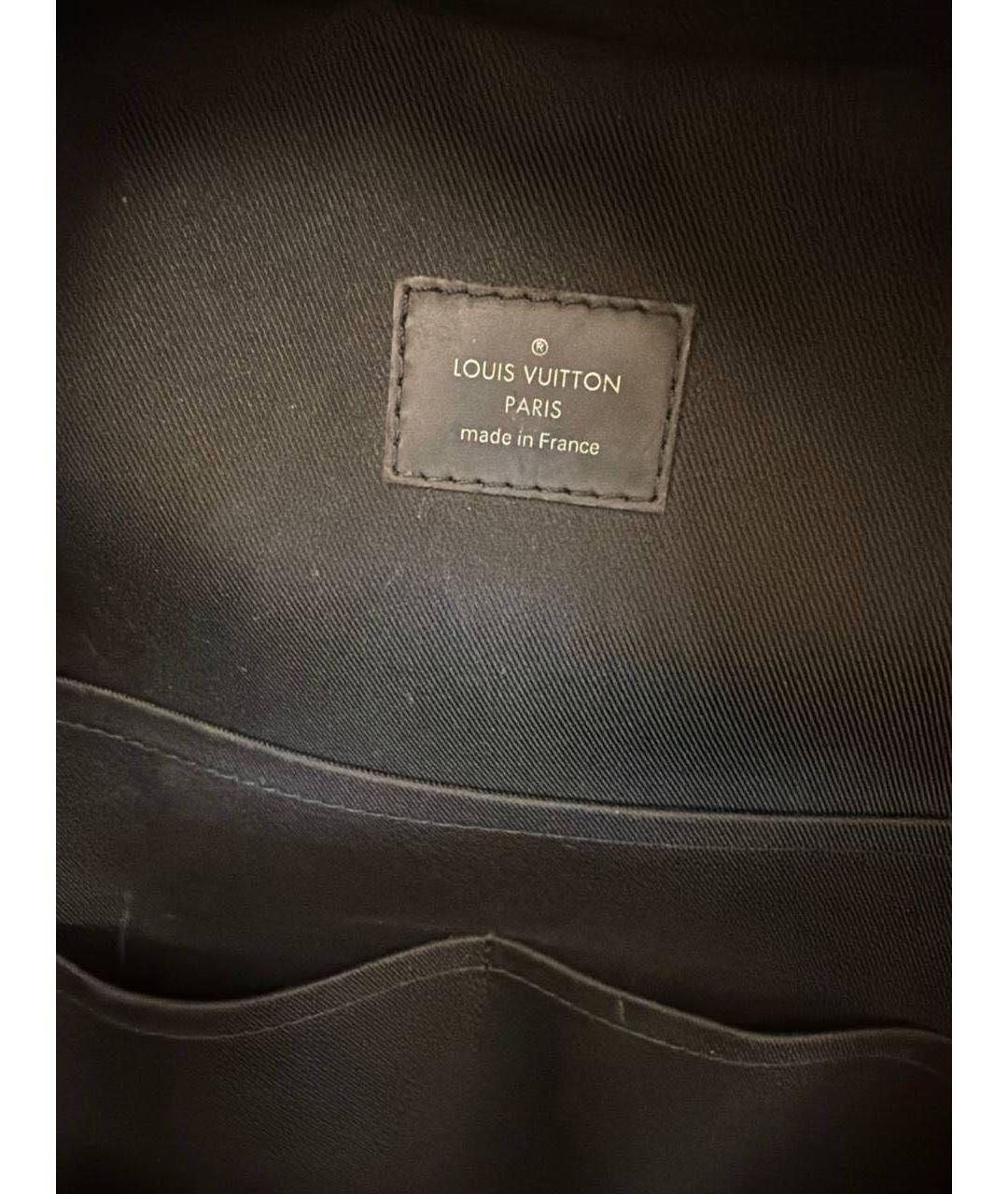 LOUIS VUITTON Черный кожаный рюкзак, фото 6