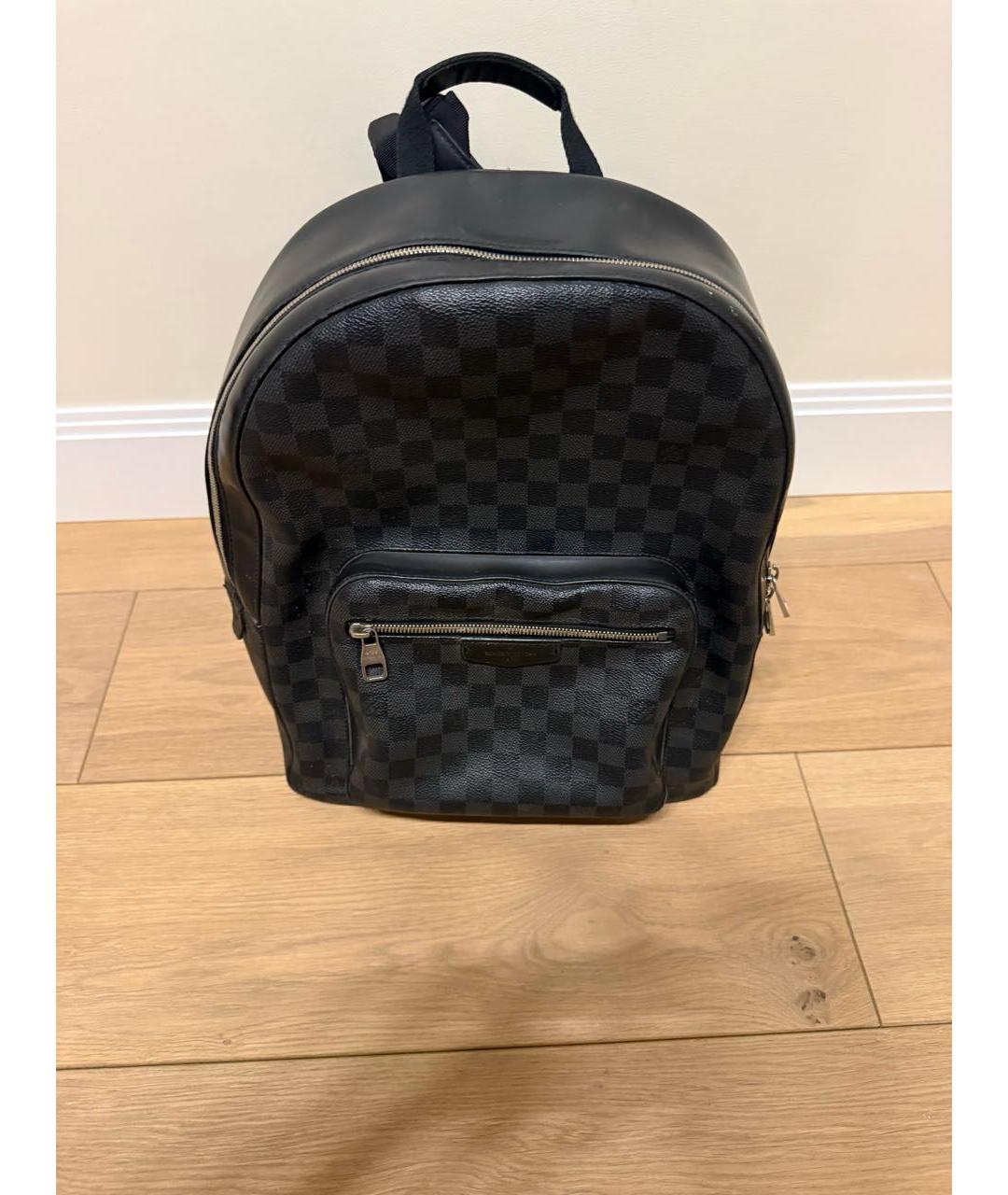LOUIS VUITTON Черный кожаный рюкзак, фото 4
