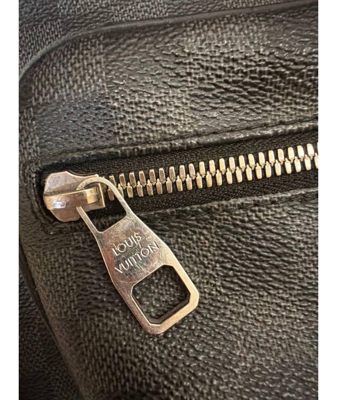 LOUIS VUITTON Черный кожаный рюкзак, фото 5