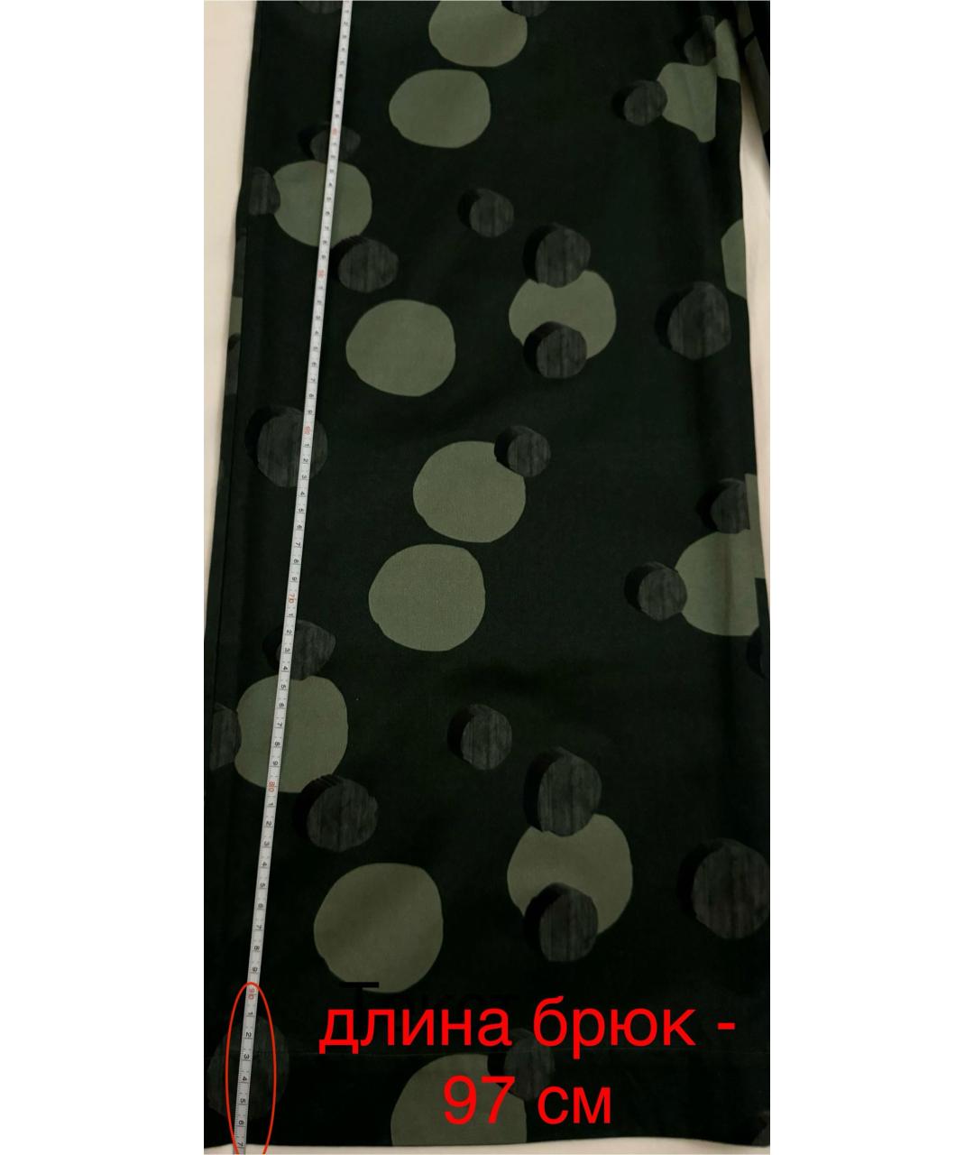 MAX MARA Хаки хлопковые брюки широкие, фото 5