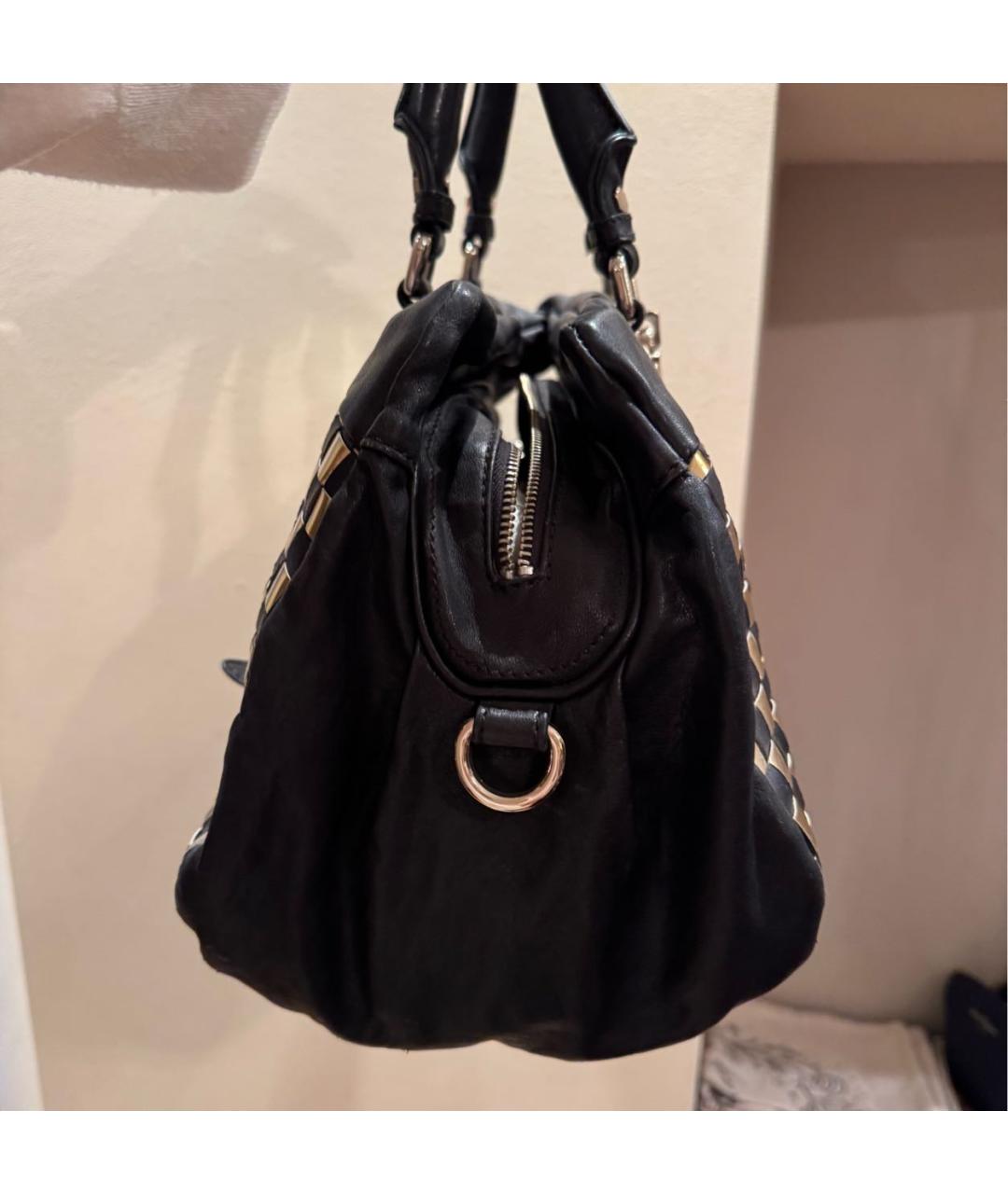 MARC BY MARC JACOBS Черная кожаная сумка с короткими ручками, фото 6