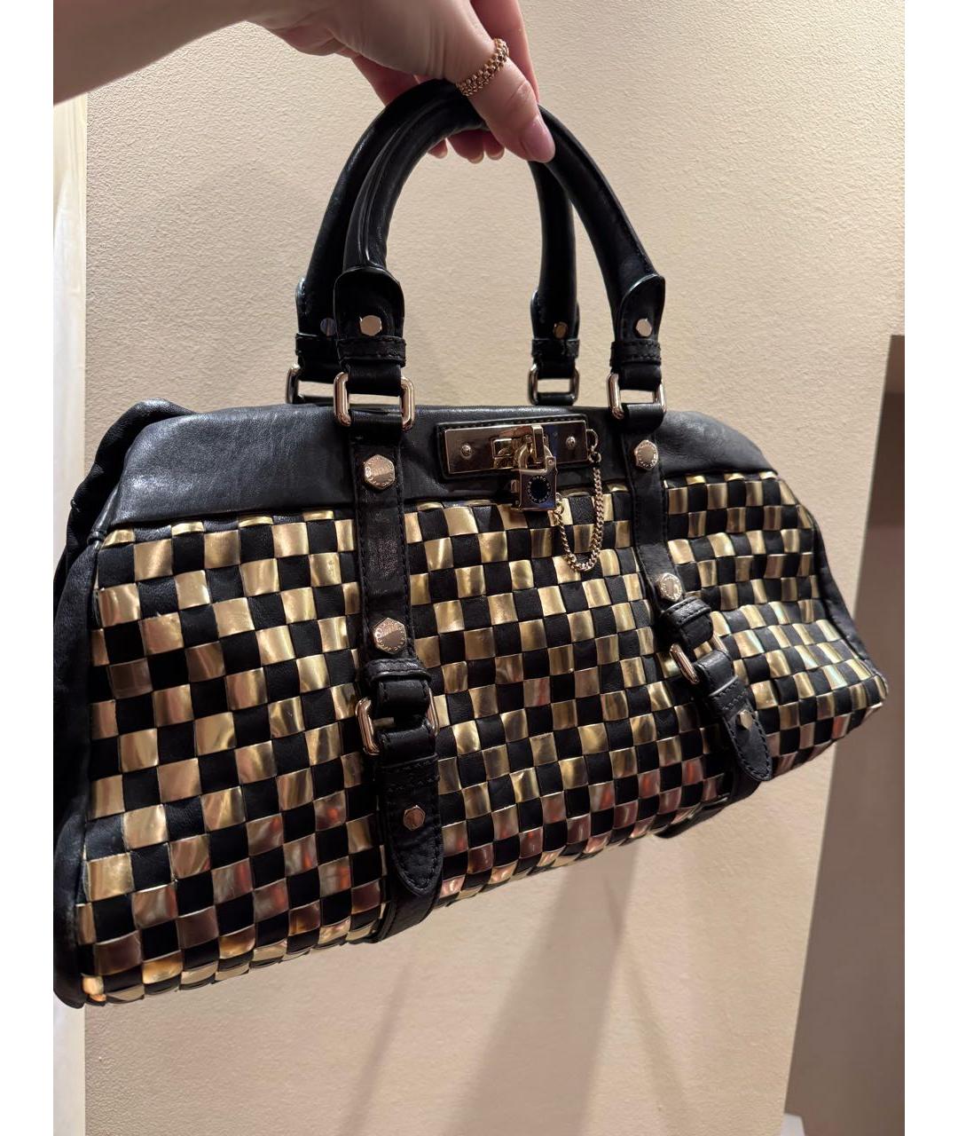 MARC BY MARC JACOBS Черная кожаная сумка с короткими ручками, фото 7