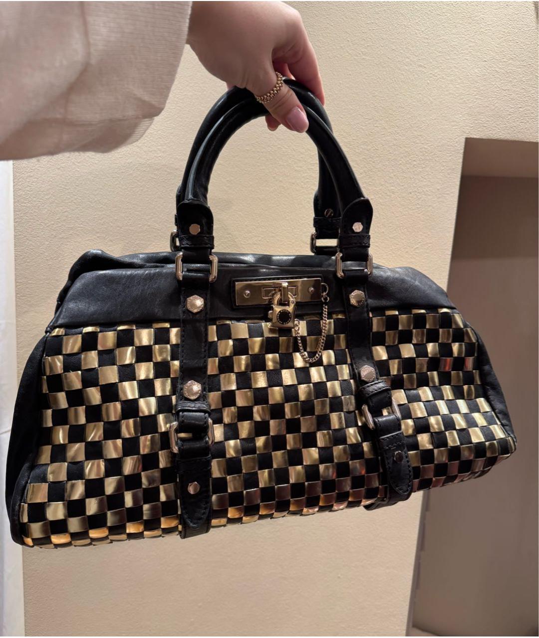 MARC BY MARC JACOBS Черная кожаная сумка с короткими ручками, фото 2