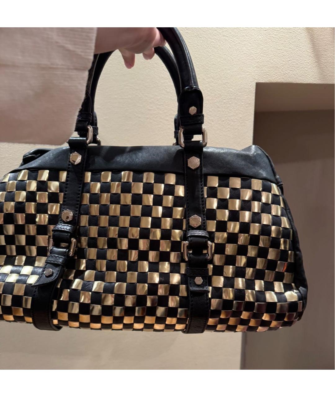 MARC BY MARC JACOBS Черная кожаная сумка с короткими ручками, фото 3