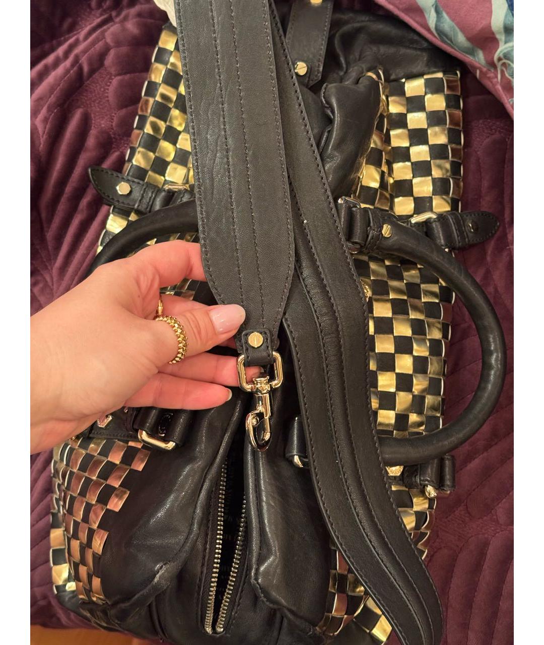 MARC BY MARC JACOBS Черная кожаная сумка с короткими ручками, фото 4