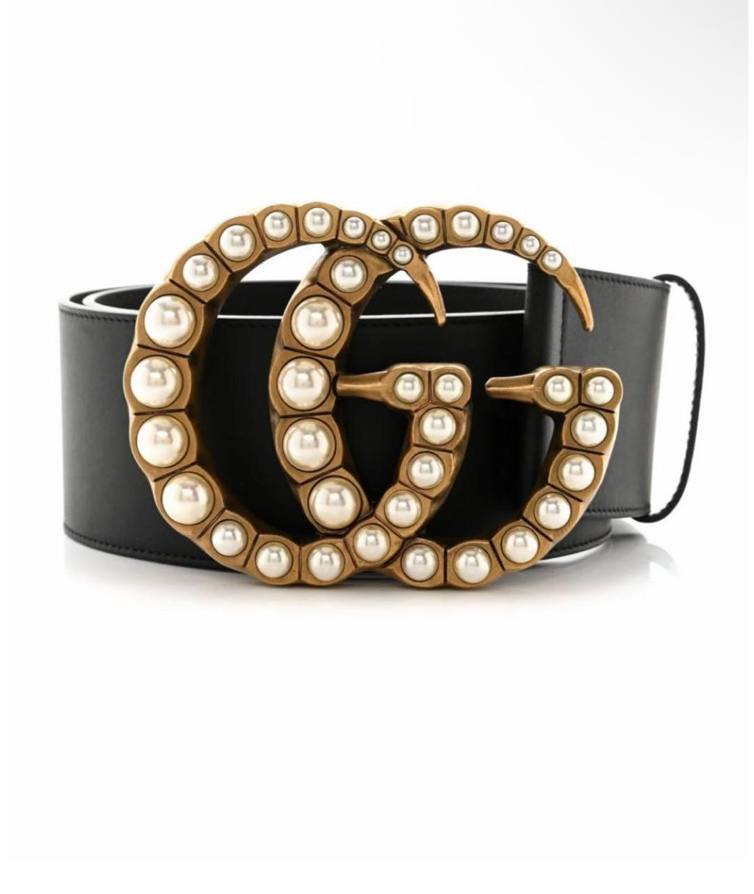 GUCCI Черный кожаный ремень, фото 1