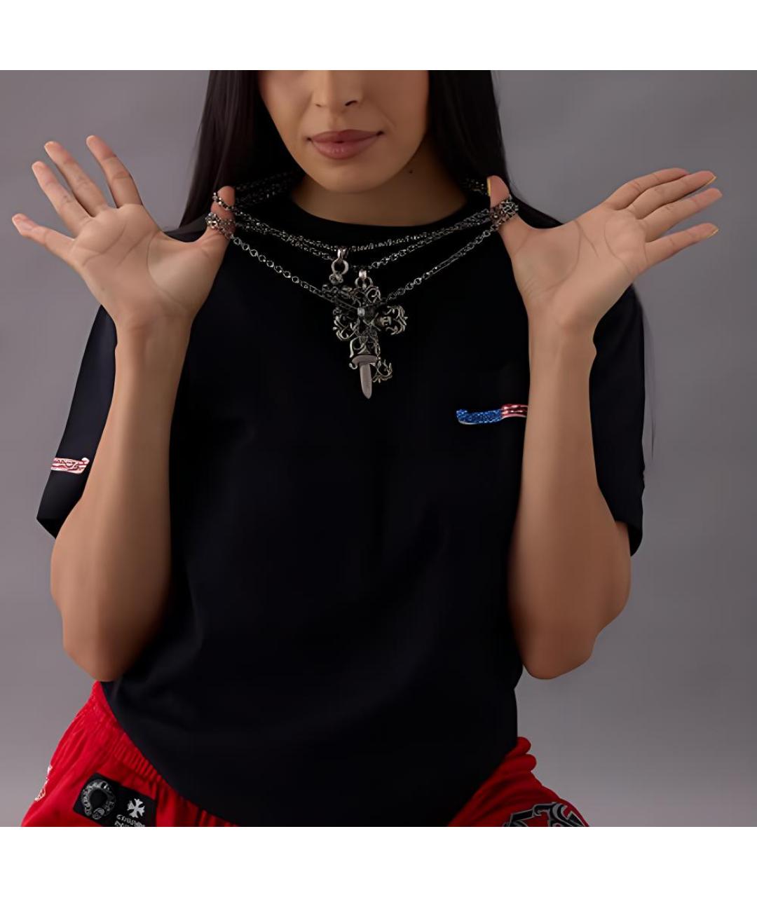 CHROME HEARTS Черная футболка, фото 3