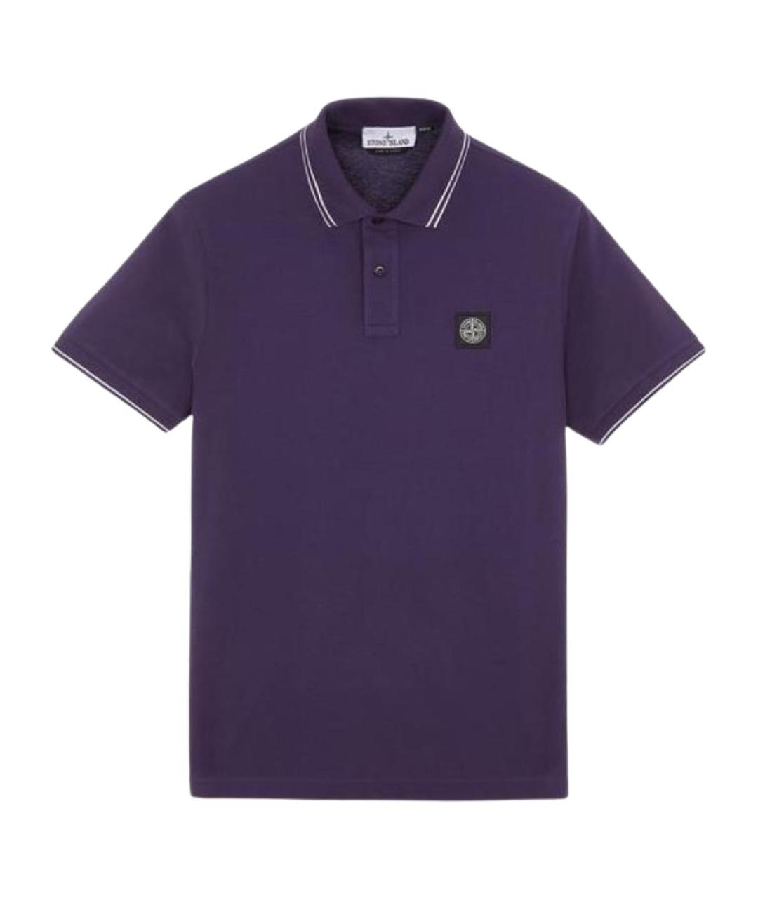 STONE ISLAND Фиолетовое поло с коротким рукавом, фото 4