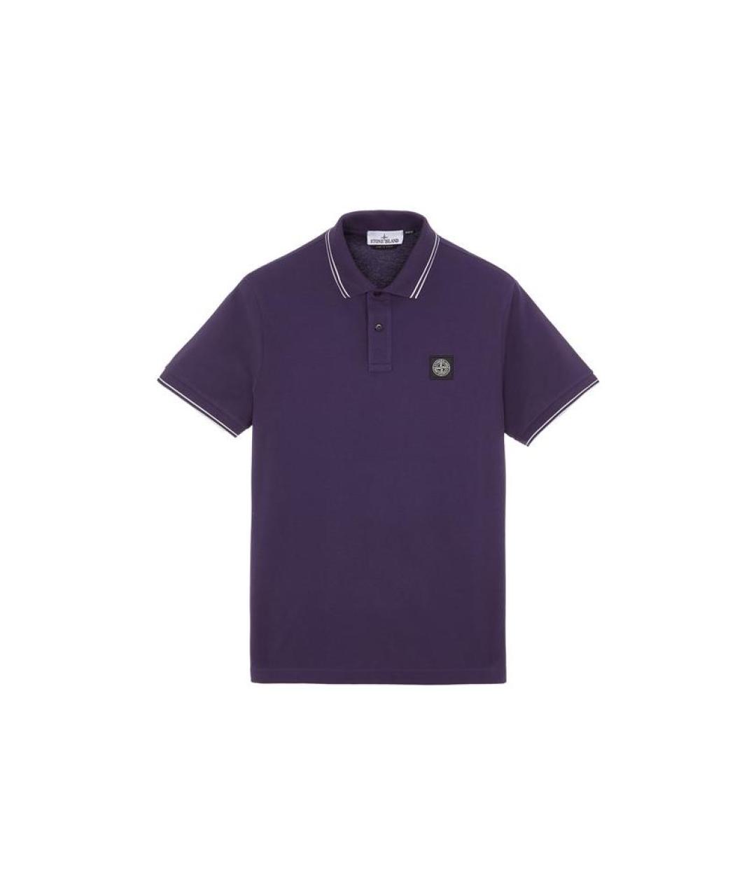 STONE ISLAND Фиолетовое поло с коротким рукавом, фото 5