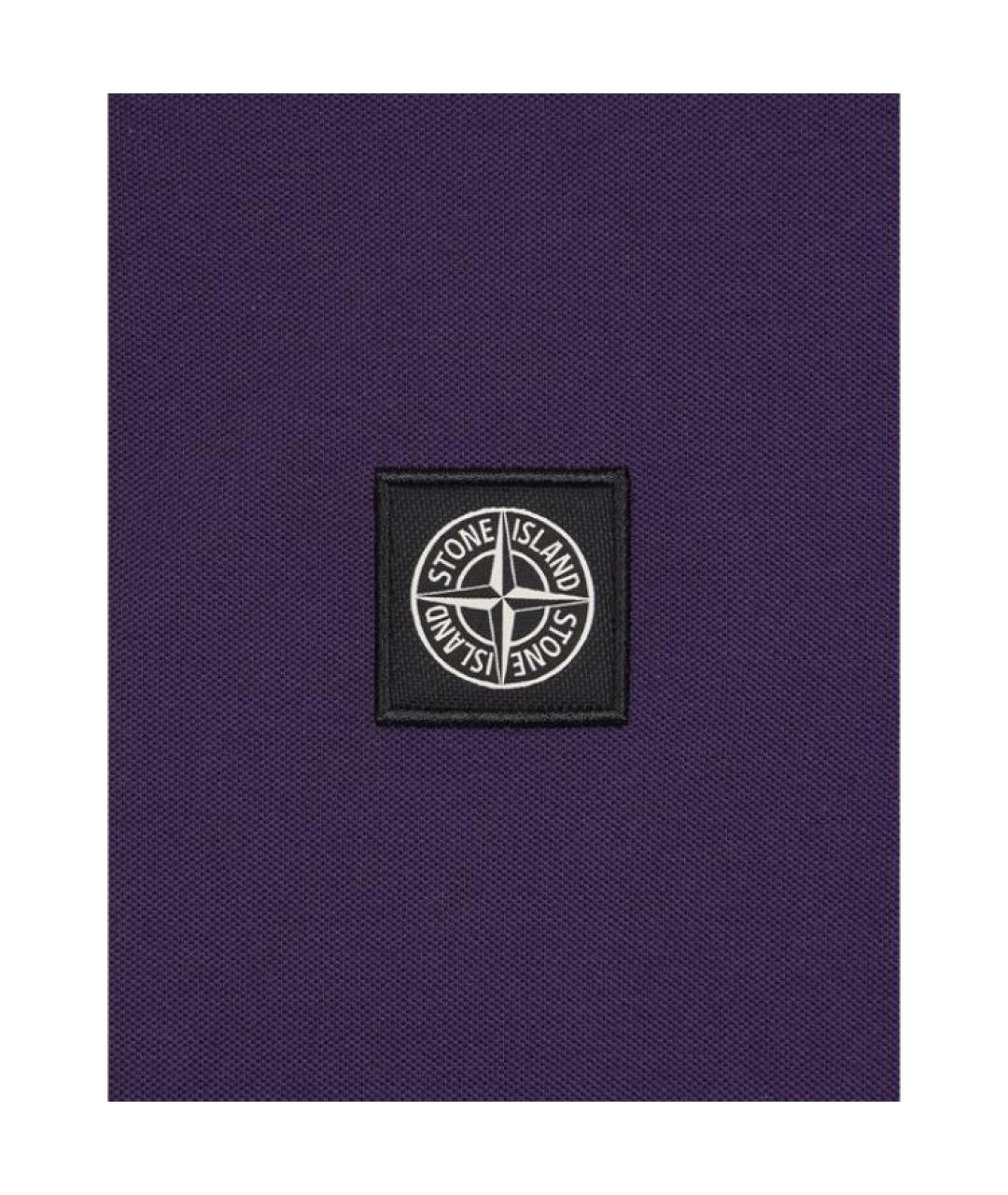 STONE ISLAND Фиолетовое поло с коротким рукавом, фото 2