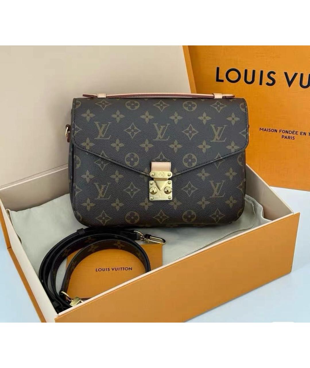 LOUIS VUITTON Коричневая сумка через плечо, фото 7