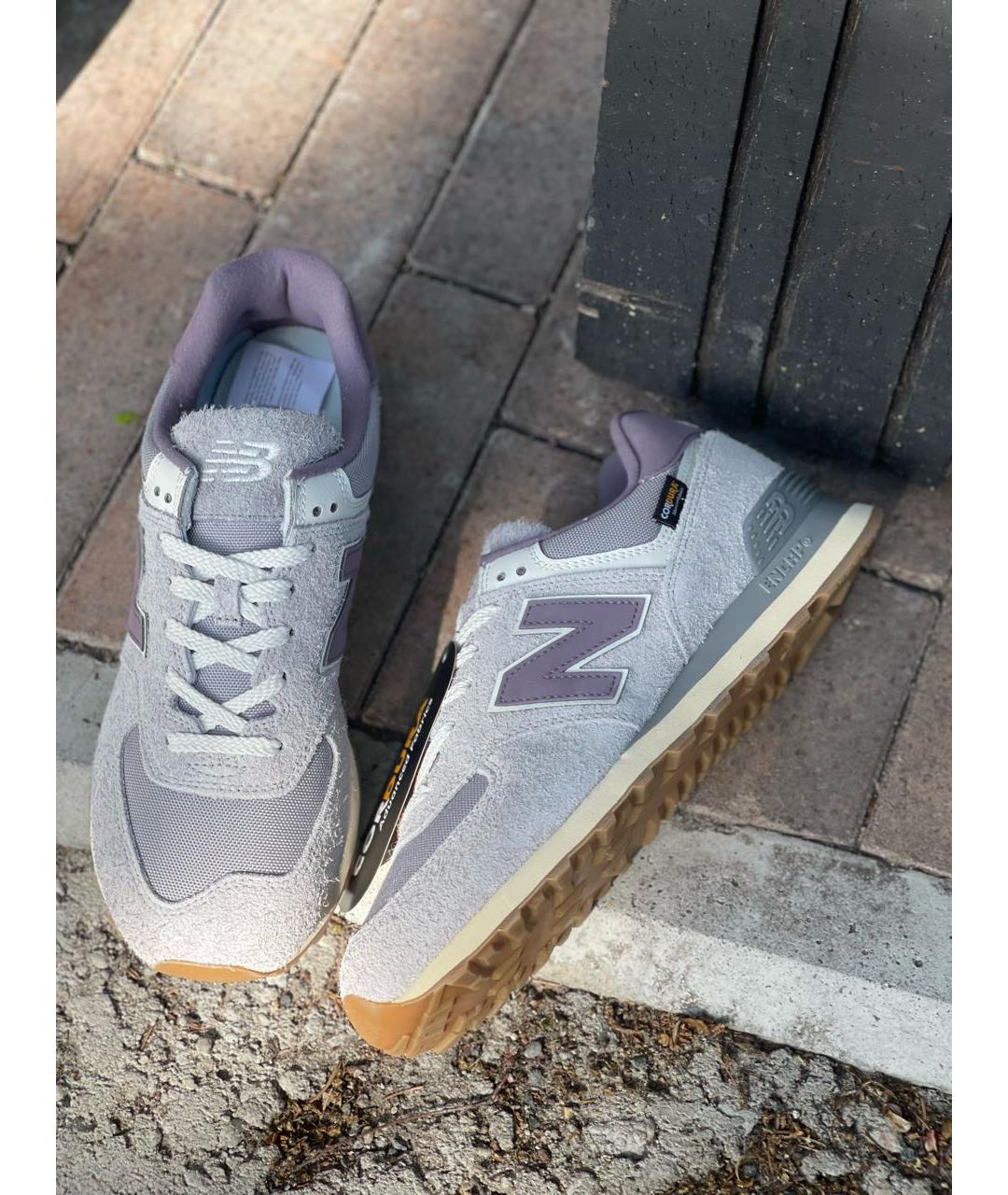 NEW BALANCE Фиолетовые замшевые низкие кроссовки / кеды, фото 5