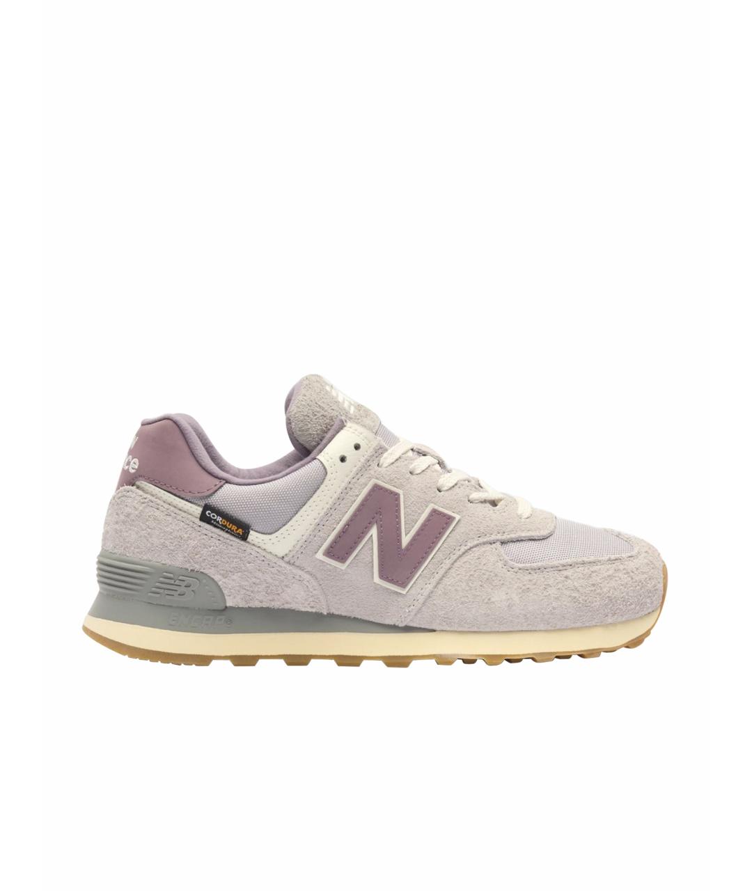 NEW BALANCE Фиолетовые замшевые низкие кроссовки / кеды, фото 1