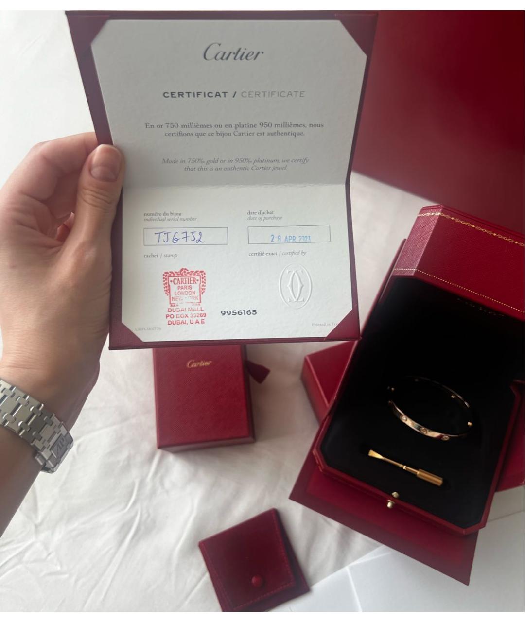 CARTIER Золотой браслет из розового золота, фото 3