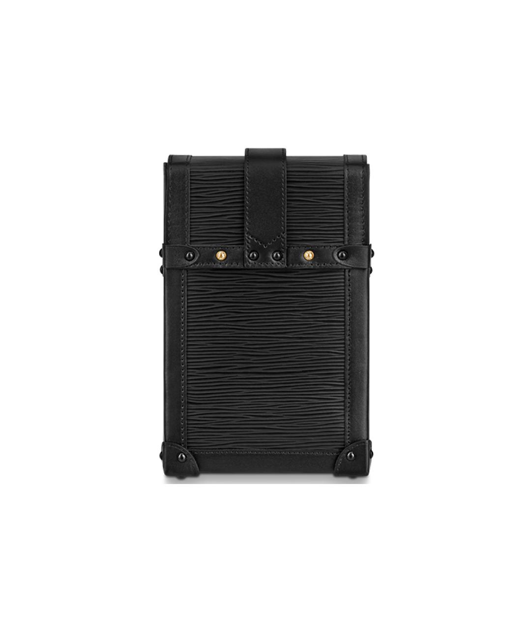 LOUIS VUITTON Черная кожаная сумка через плечо, фото 3
