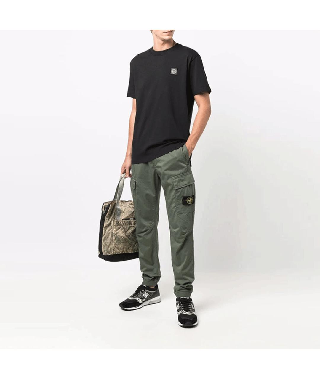 STONE ISLAND Зеленые брюки чинос, фото 2
