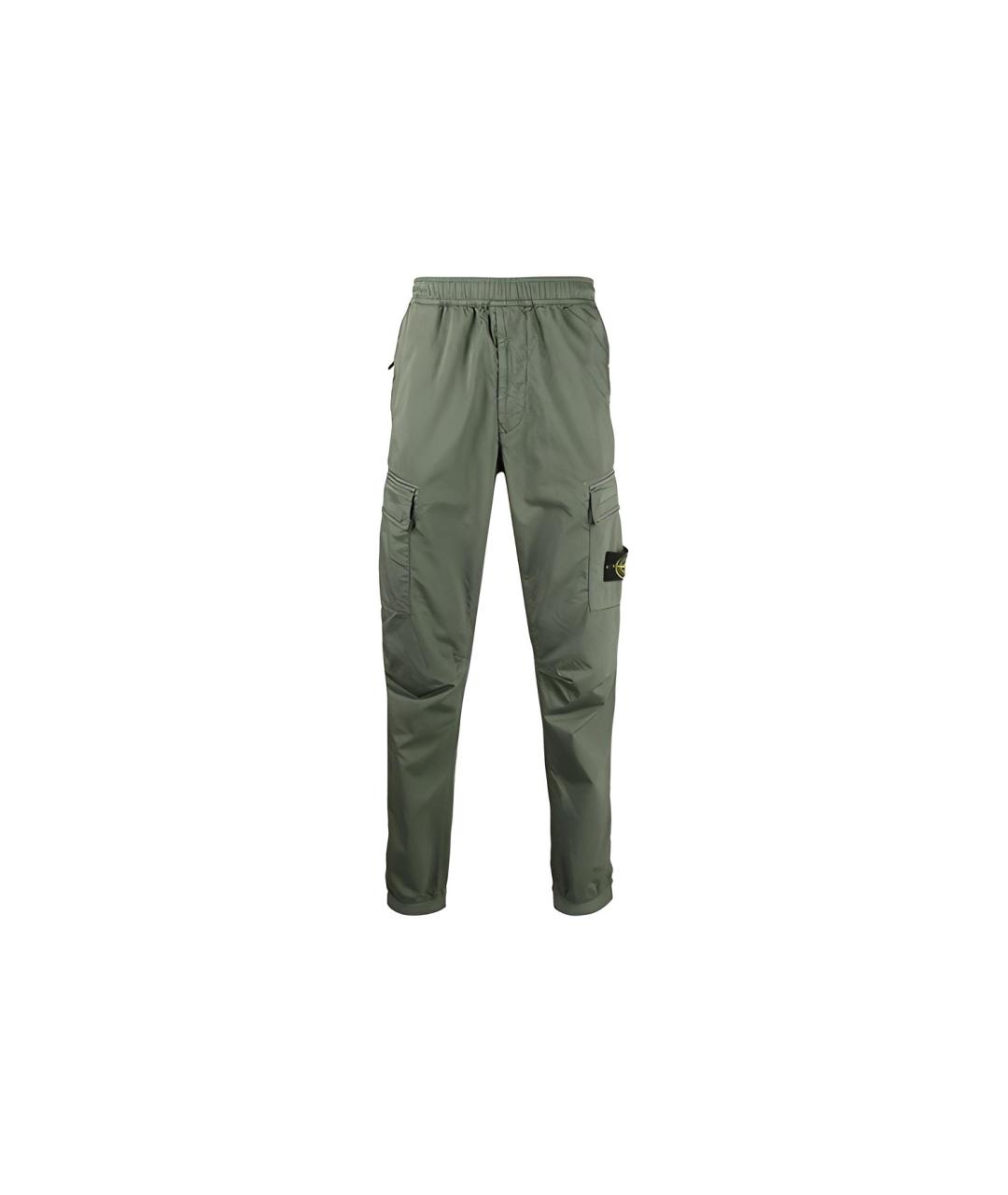 STONE ISLAND Зеленые брюки чинос, фото 5