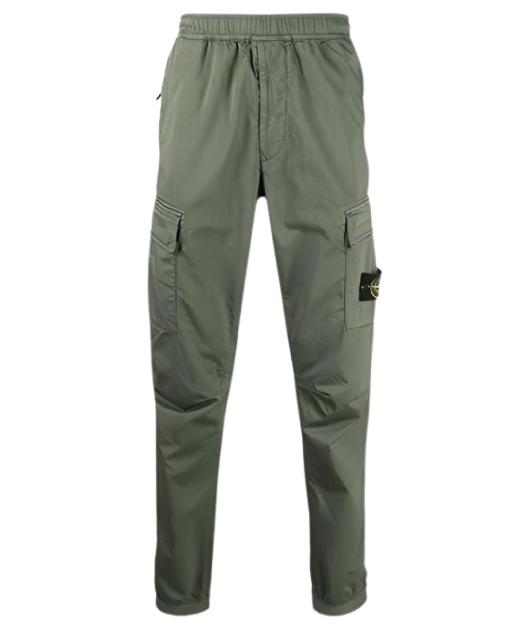 STONE ISLAND Зеленые брюки чинос, фото 1